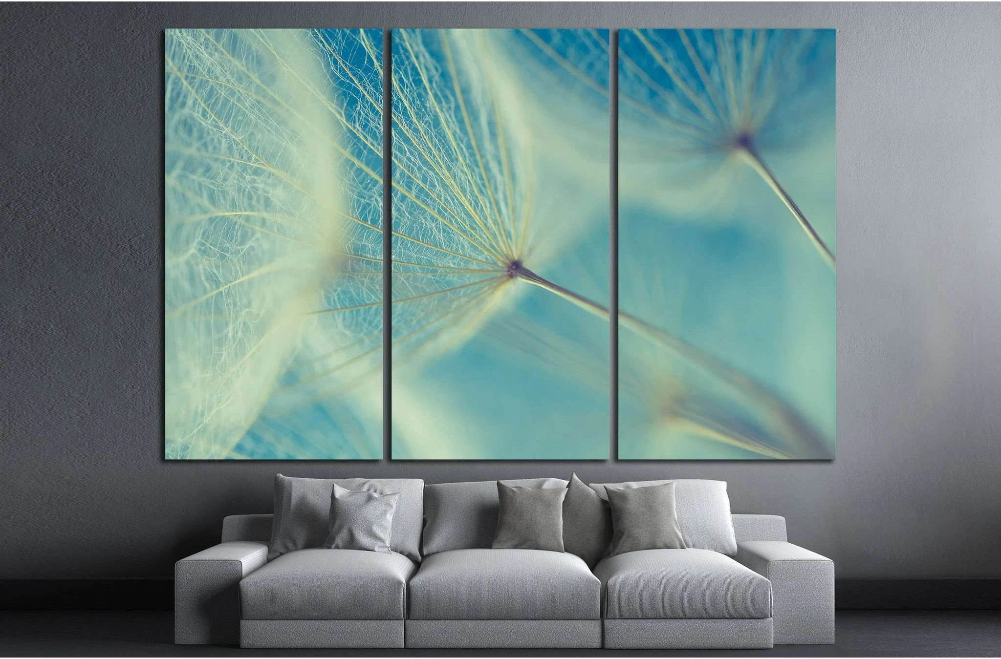 Abstract dandelion flower №1073 Ready to Hang Canvas Print - Zellart Canvas Prints ALL_Products, s-1073