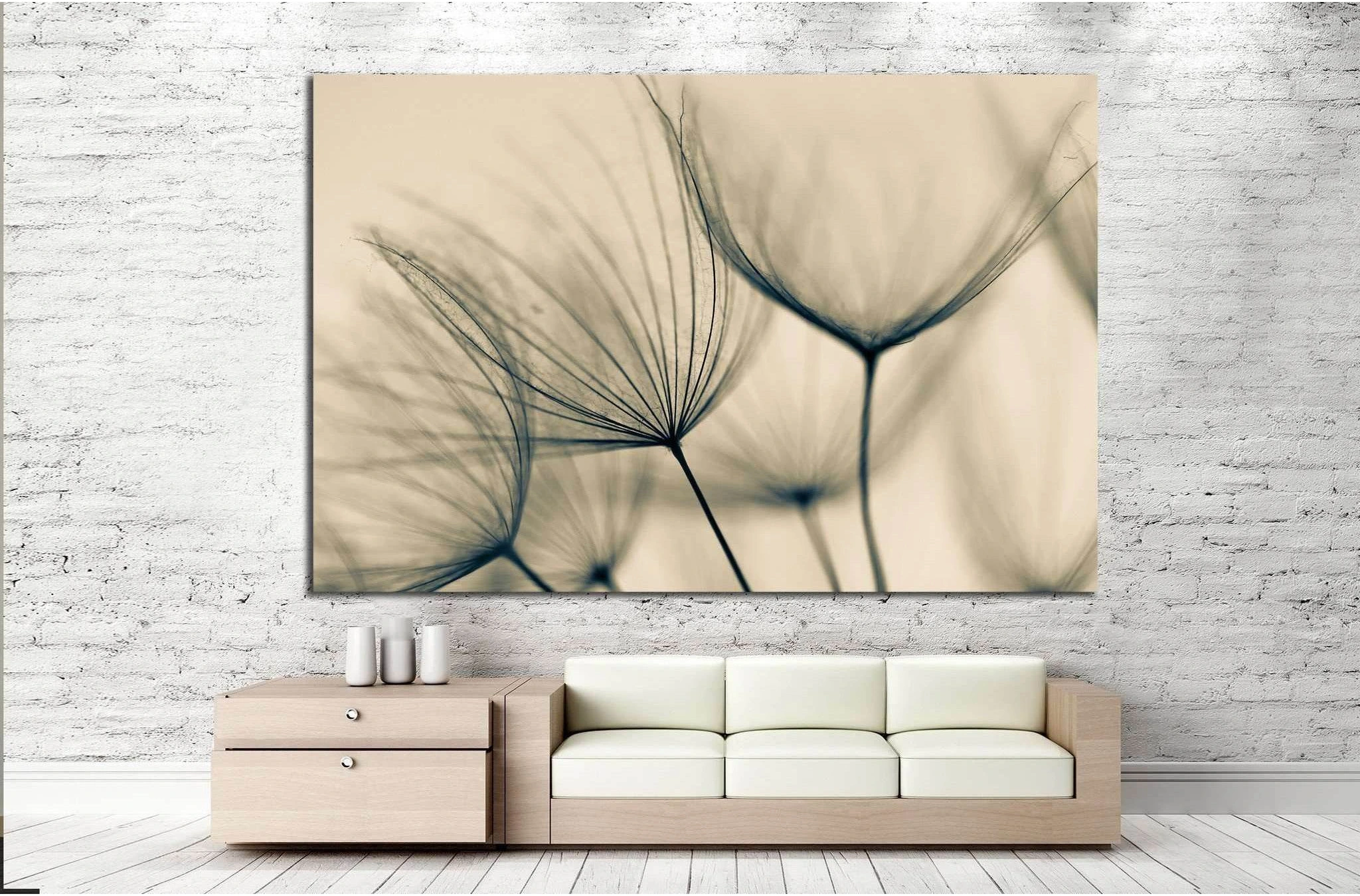 Abstract dandelion flower №1074 Ready to Hang Canvas Print - Zellart Canvas Prints ALL_Products, s-1074