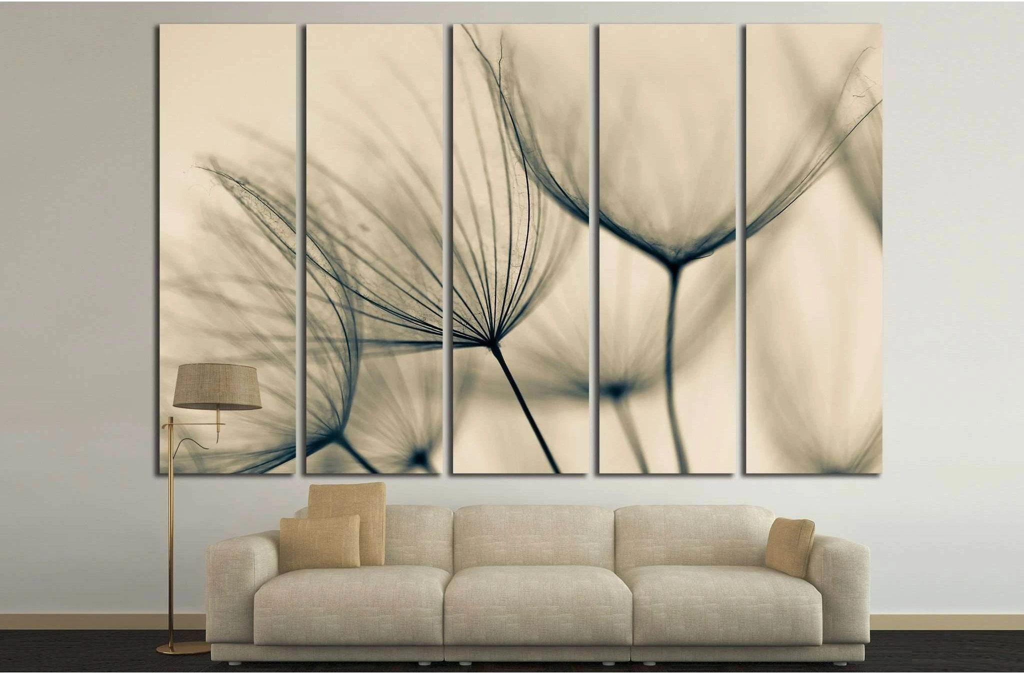 Abstract dandelion flower №1074 Ready to Hang Canvas Print - Zellart Canvas Prints ALL_Products, s-1074