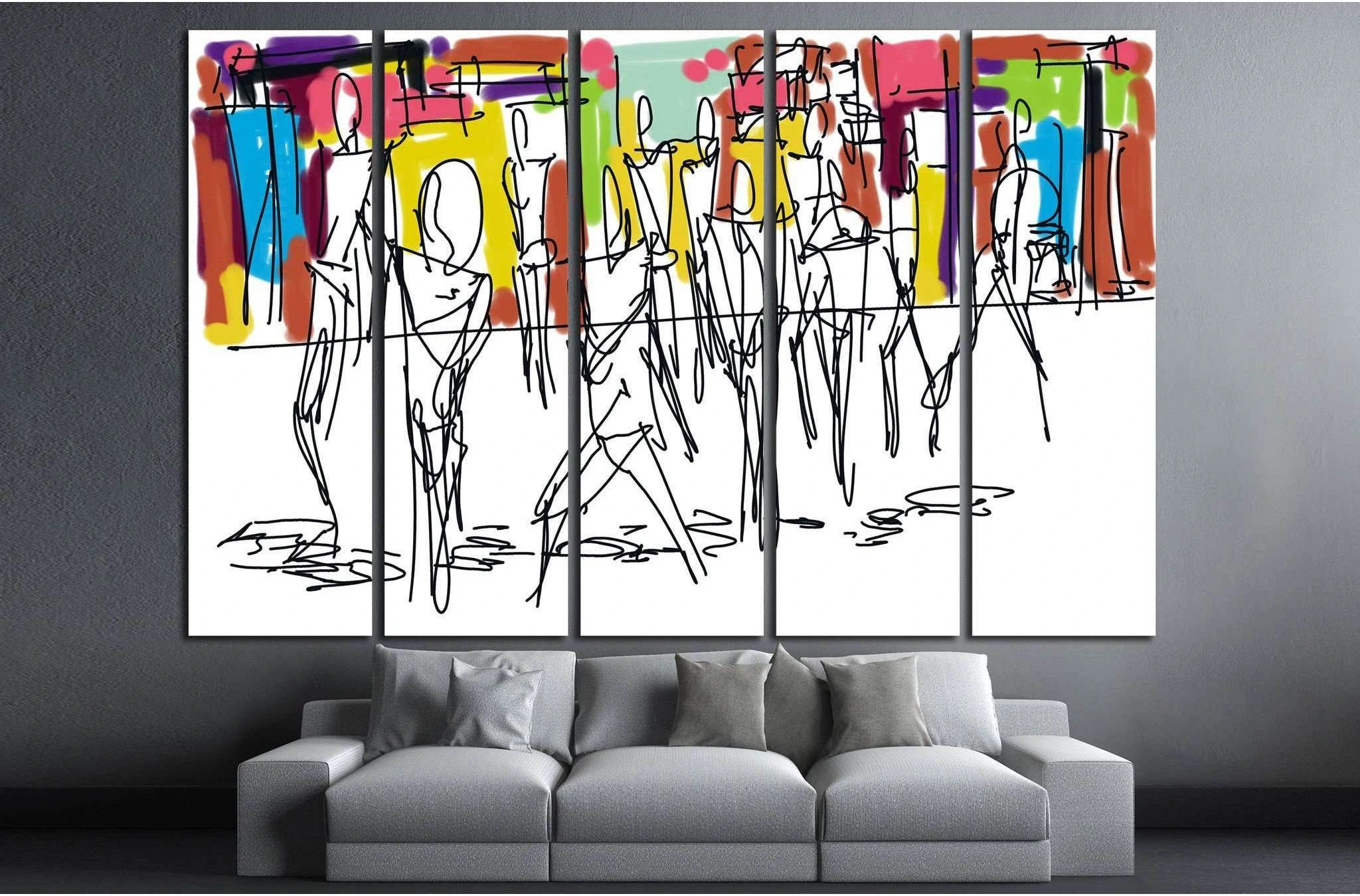 abstract digital painting №1052 Ready to Hang Canvas Print - Zellart Canvas Prints ALL_Products, s-1052