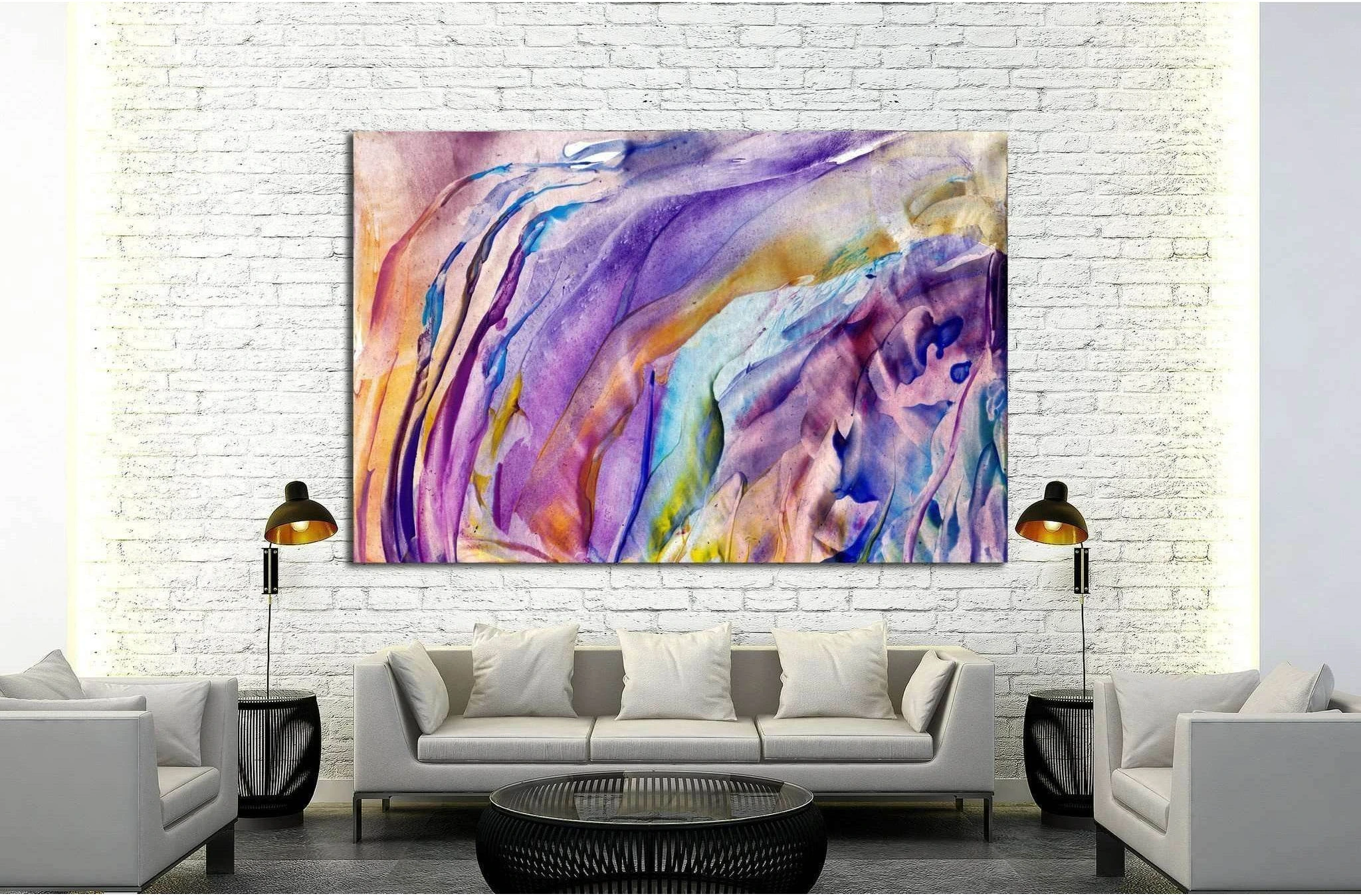 Abstract Flower №1338 Ready to Hang Canvas Print - Zellart Canvas Prints ALL_Products, s-1338