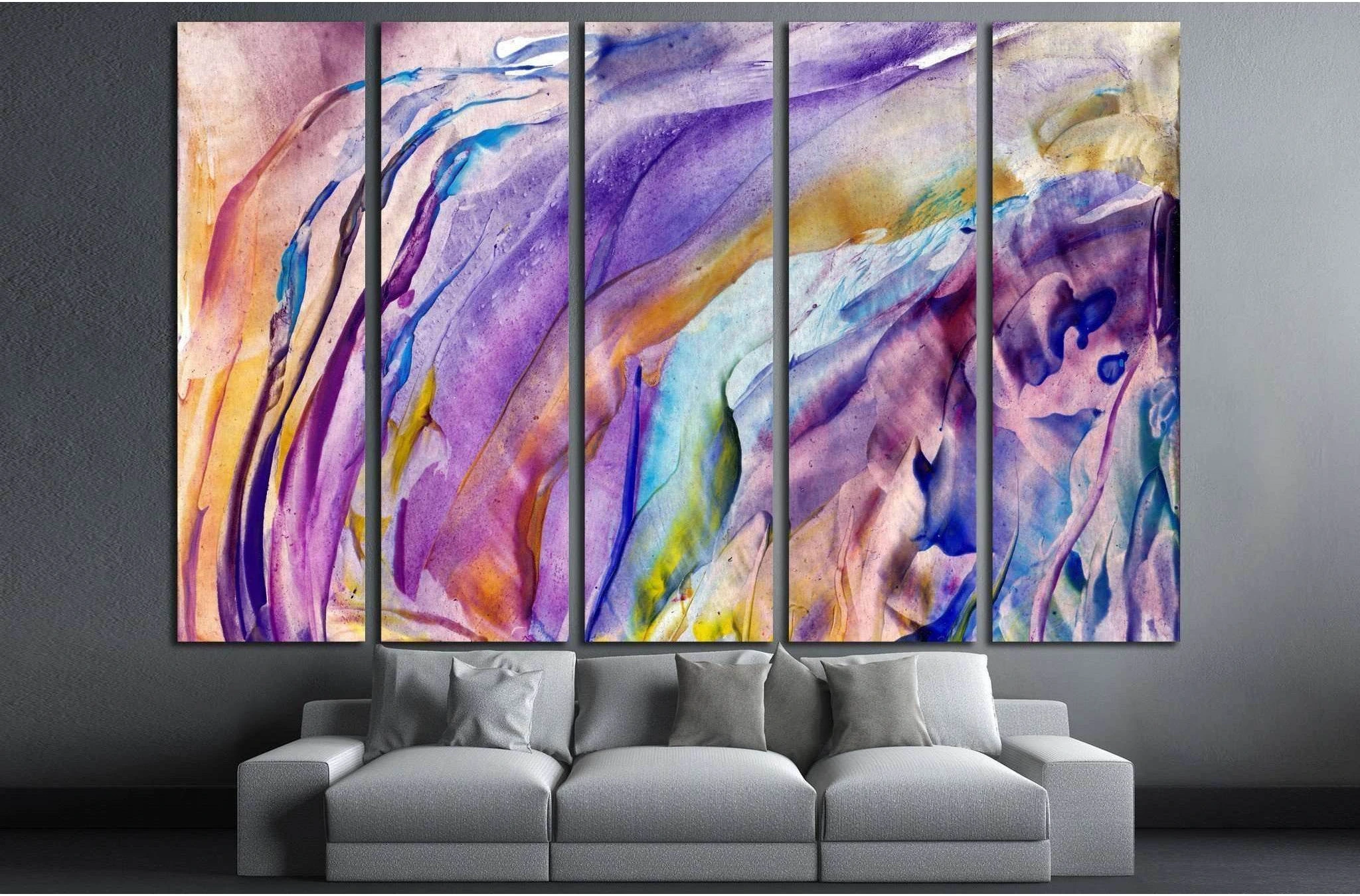 Abstract Flower №1338 Ready to Hang Canvas Print - Zellart Canvas Prints ALL_Products, s-1338