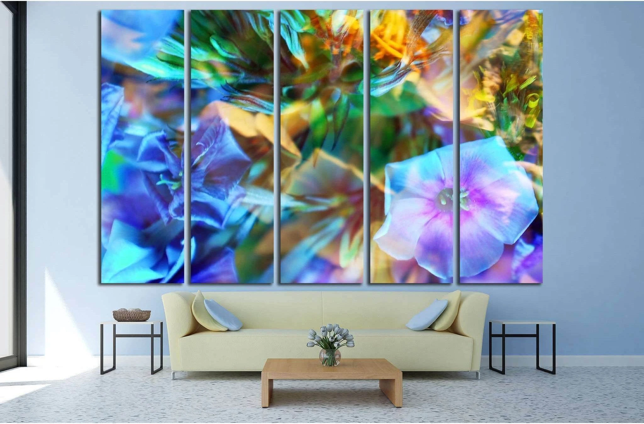 abstract flower background №1348 Ready to Hang Canvas Print - Zellart Canvas Prints ALL_Products, s-1348
