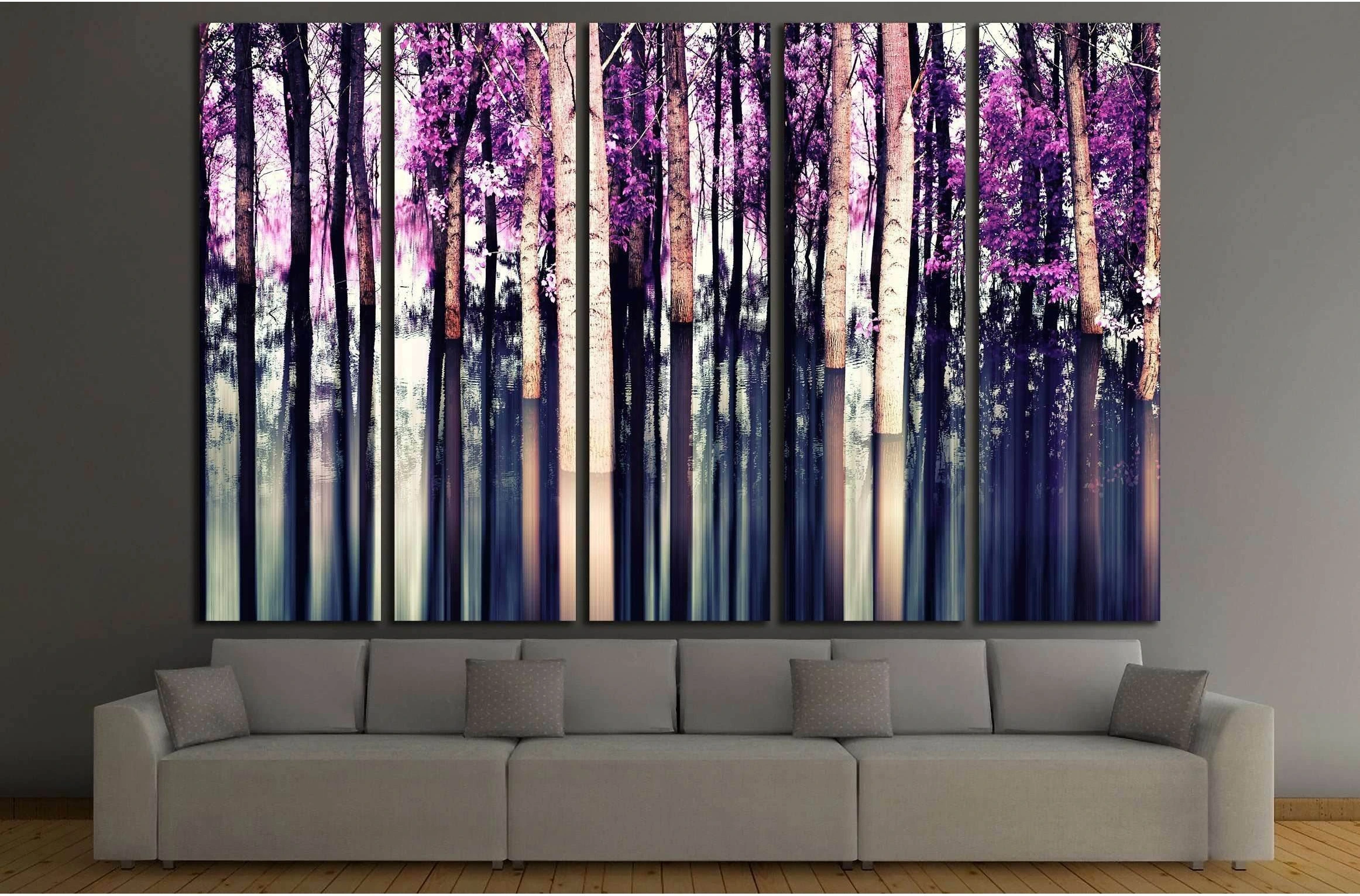 abstract forest in motion blur ,abstract colorful background №2537 Ready to Hang Canvas Print - Zellart Canvas Prints ALL_Products, s-2537