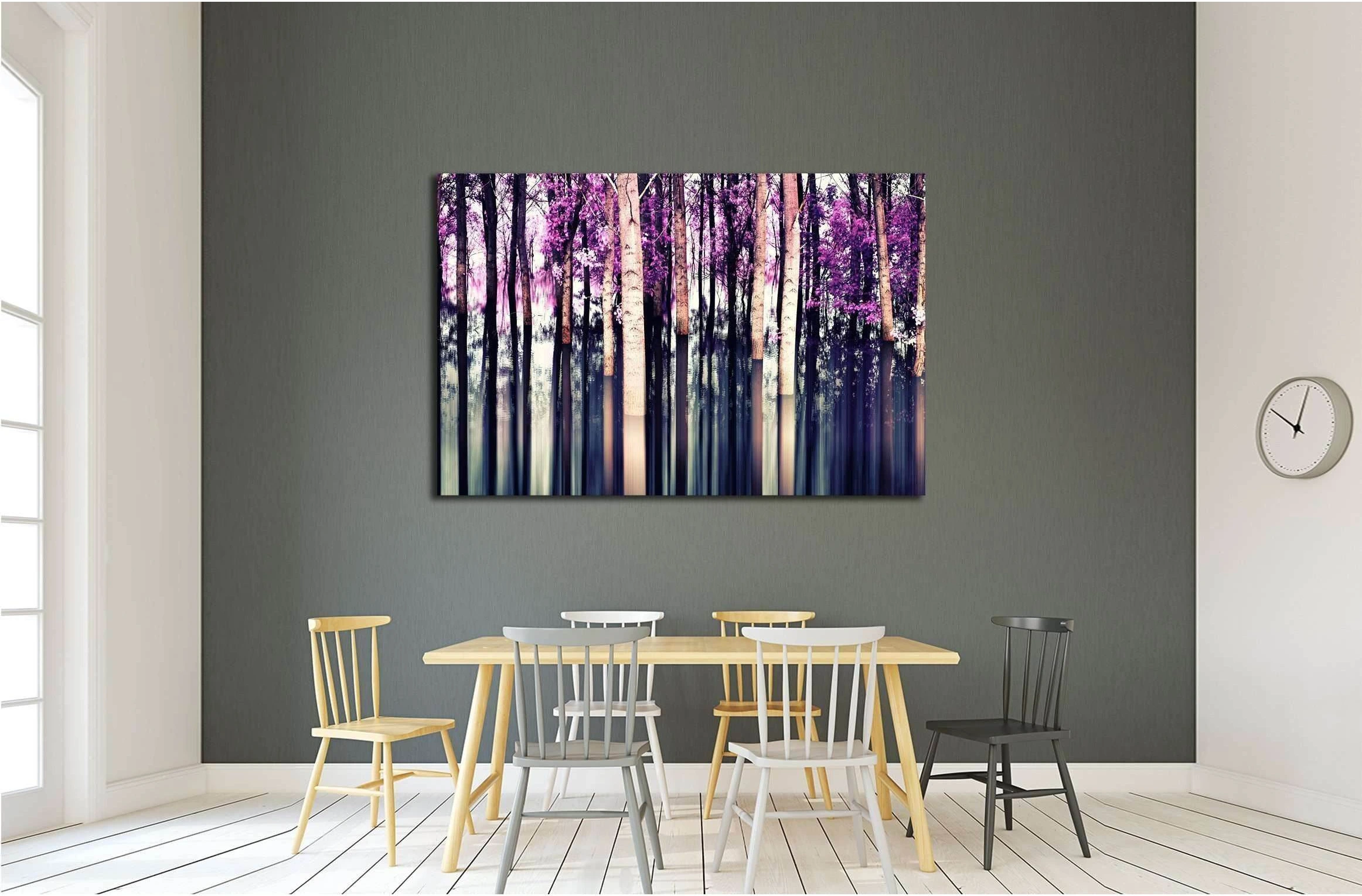 abstract forest in motion blur ,abstract colorful background №2537 Ready to Hang Canvas Print - Zellart Canvas Prints ALL_Products, s-2537