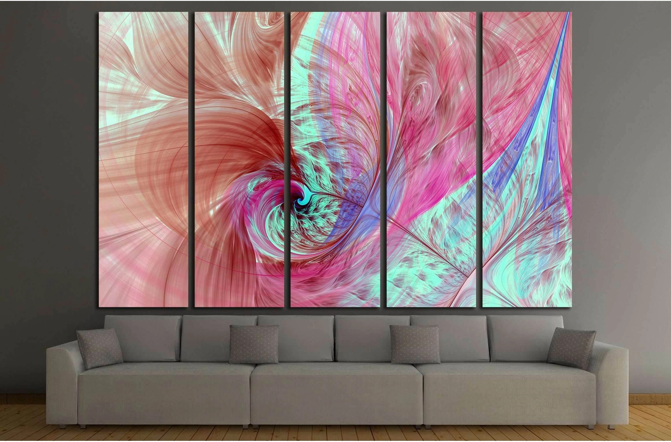 Abstract fractal patterns and shapes. Flowers and spirals №2878 Ready to Hang Canvas Print - Zellart Canvas Prints ALL_Products, s-2878