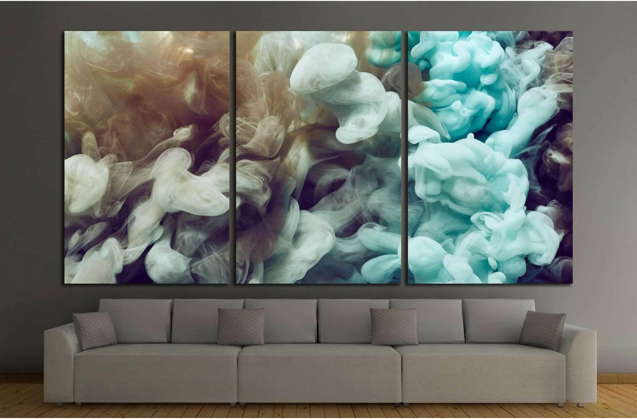 Abstract ink splash №1081 Ready to Hang Canvas Print - Zellart Canvas Prints ALL_Products, s-1081