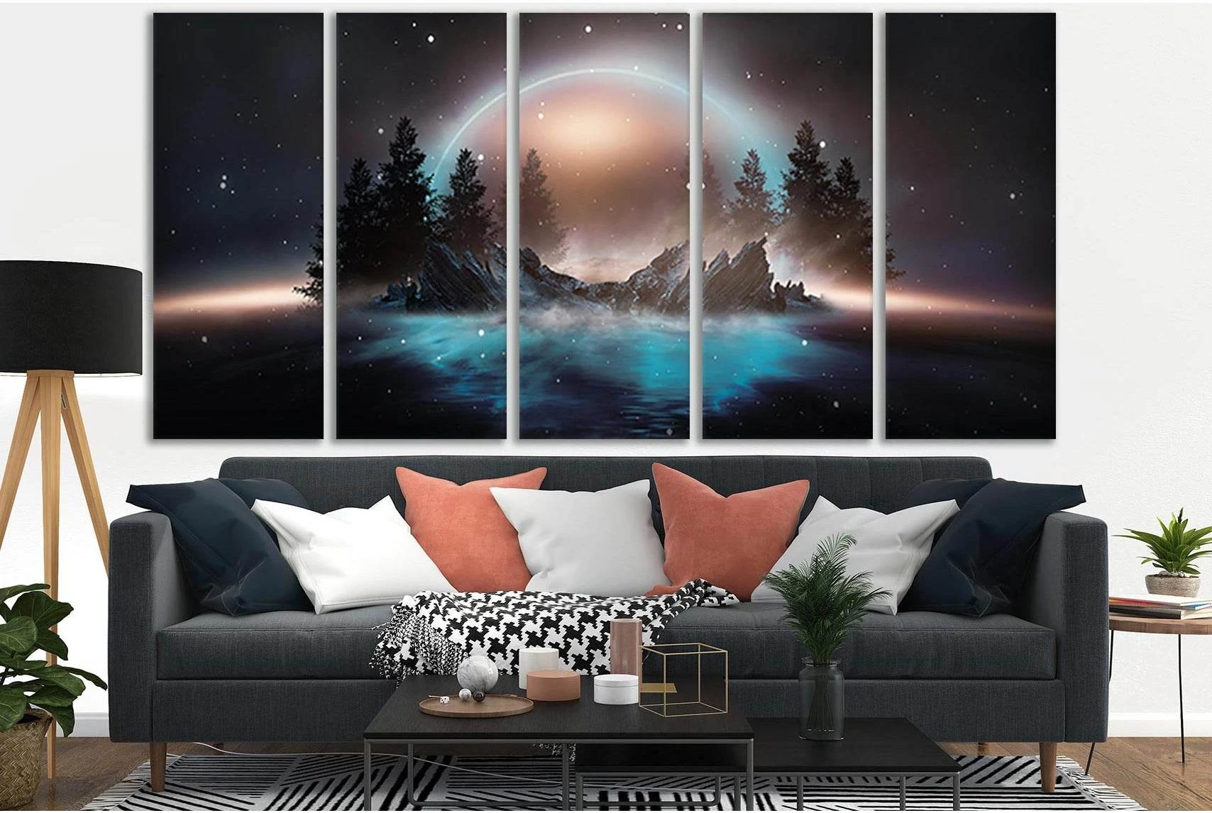 Abstract Landscape And Island №SL1234 Ready to Hang Canvas Print - Zellart Canvas Prints 0new, ALL_Products, Fantasy And Sci Fi Wall Art