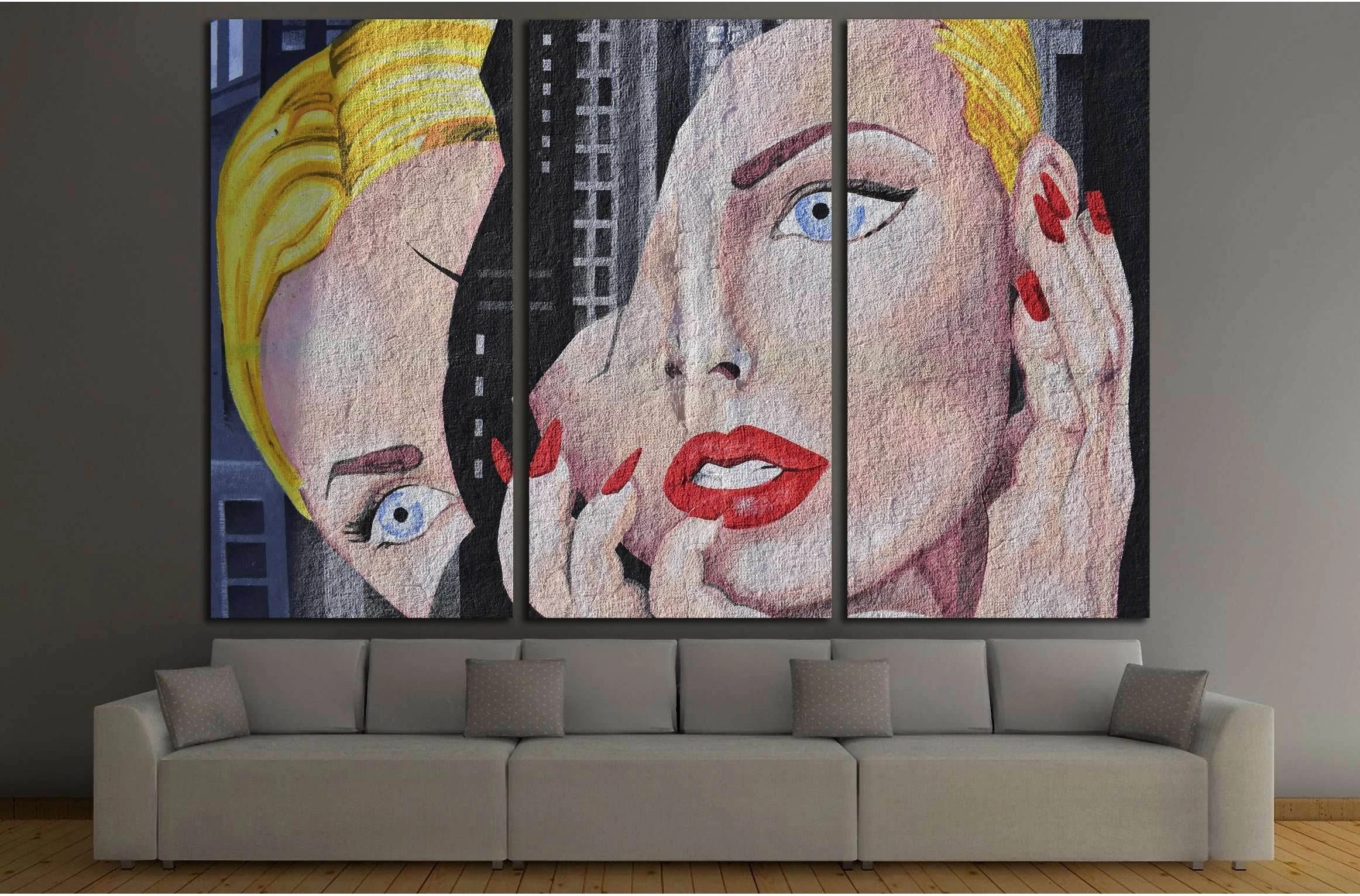 Abstract pop art №3308 Ready to Hang Canvas Print - Zellart Canvas Prints ALL_Products, s-3308