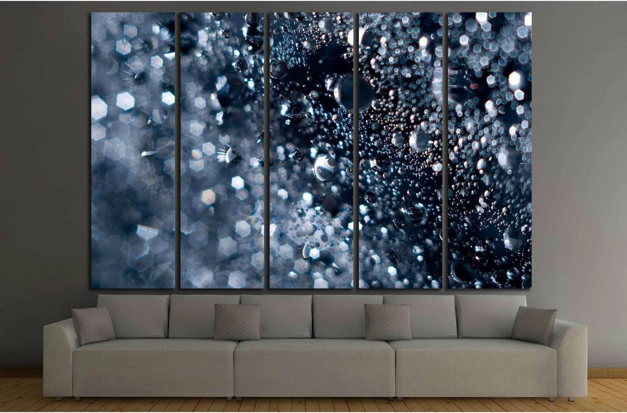 Abstract water with bubbles №1042 Ready to Hang Canvas Print - Zellart Canvas Prints ALL_Products, s-1042