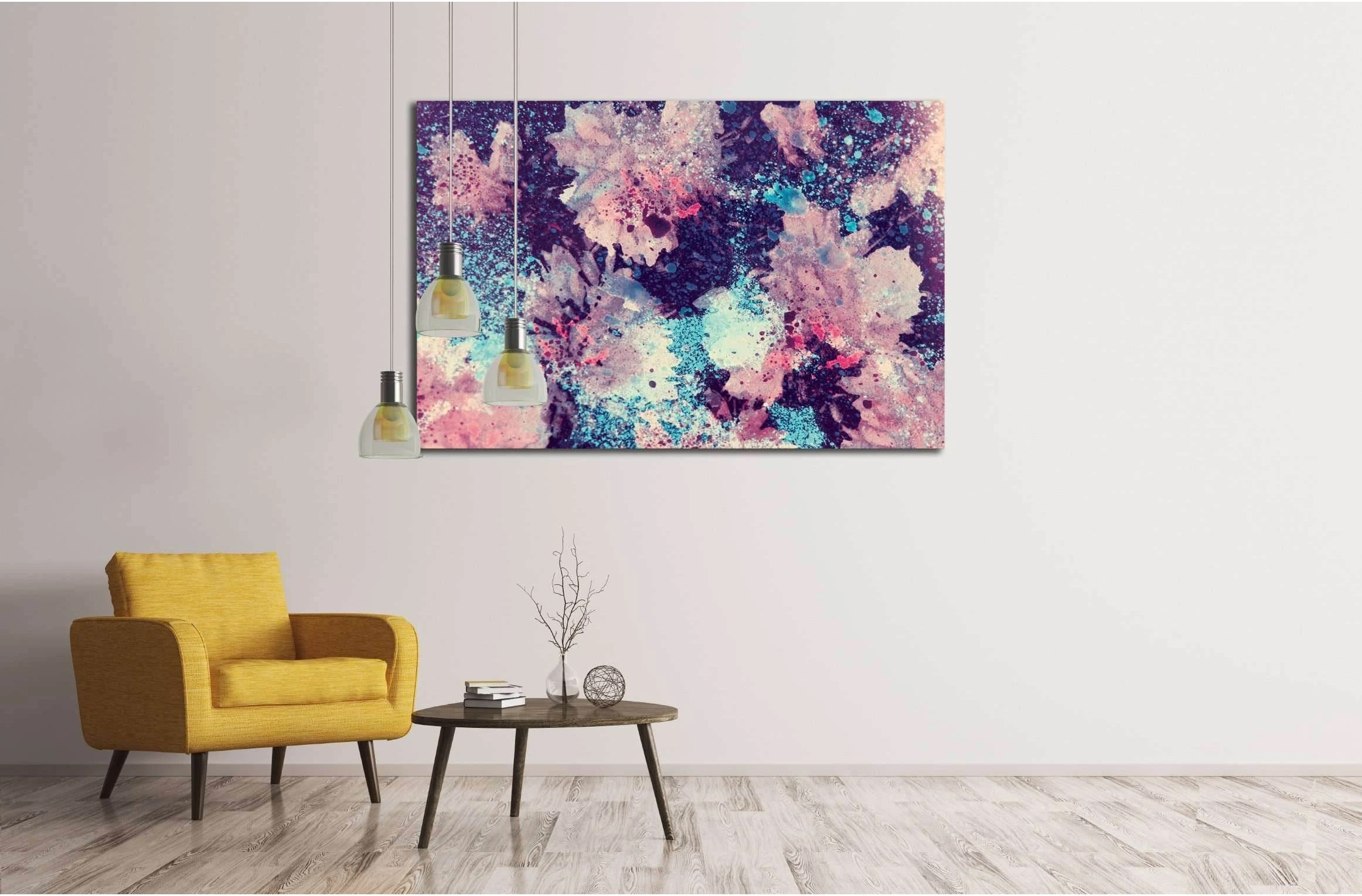 abstract watercolor flower background. hand made drawing. impressionism style. №2534 Ready to Hang Canvas Print - Zellart Canvas Prints ALL_Products, s-2534