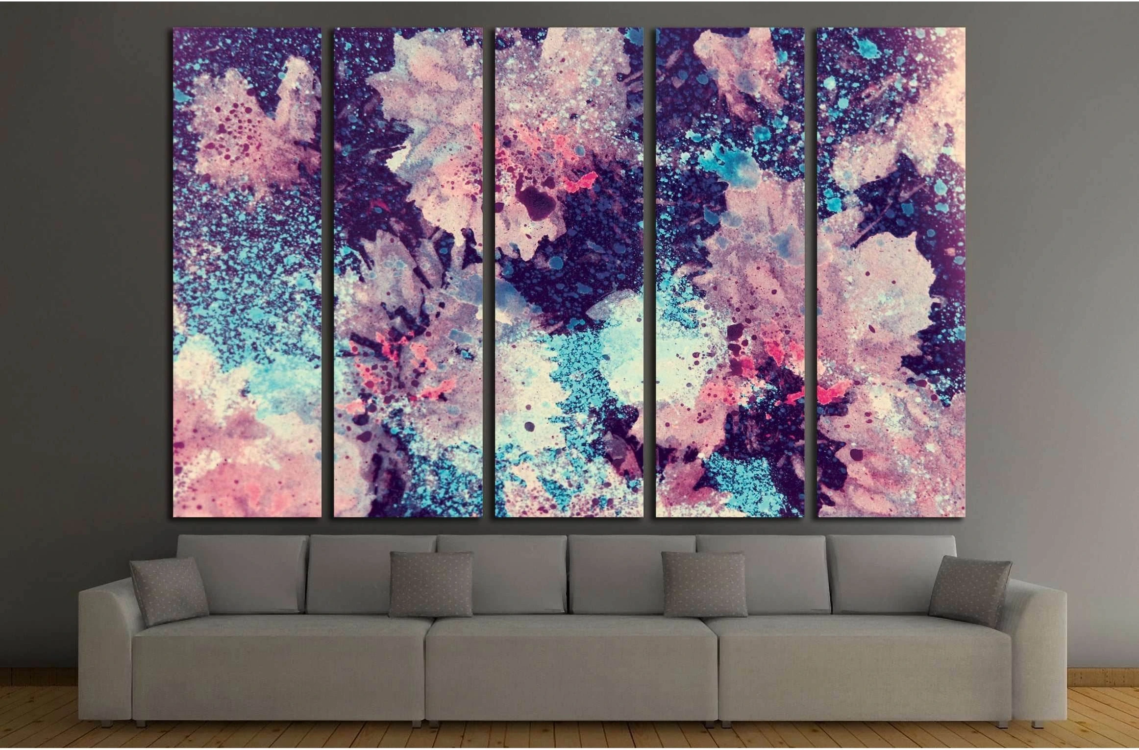 abstract watercolor flower background. hand made drawing. impressionism style. №2534 Ready to Hang Canvas Print - Zellart Canvas Prints ALL_Products, s-2534
