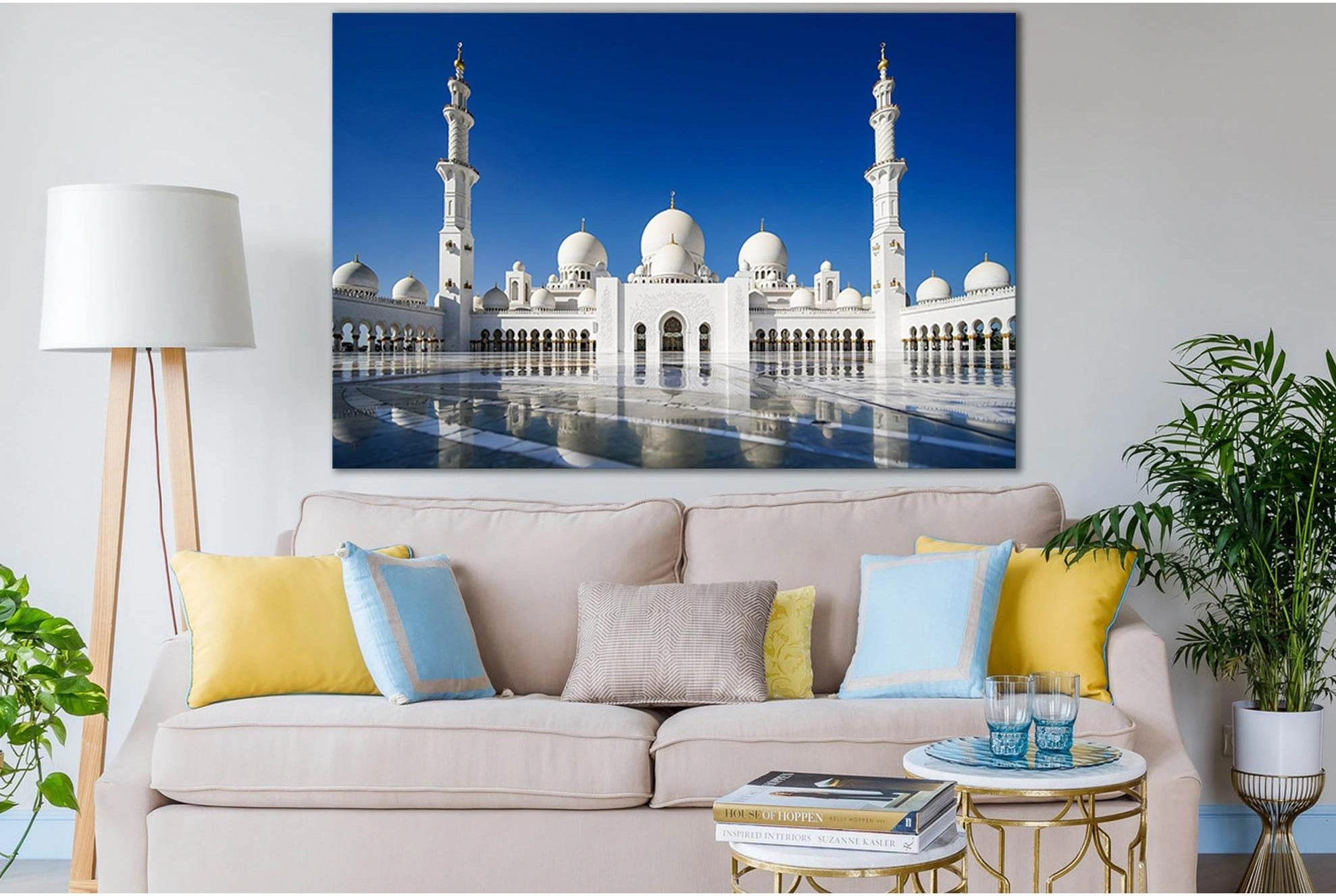 Abu Dhabi Mosque №SL1370 Ready to Hang Canvas Print - Zellart Canvas Prints 0new, ALL_Products, Architecture