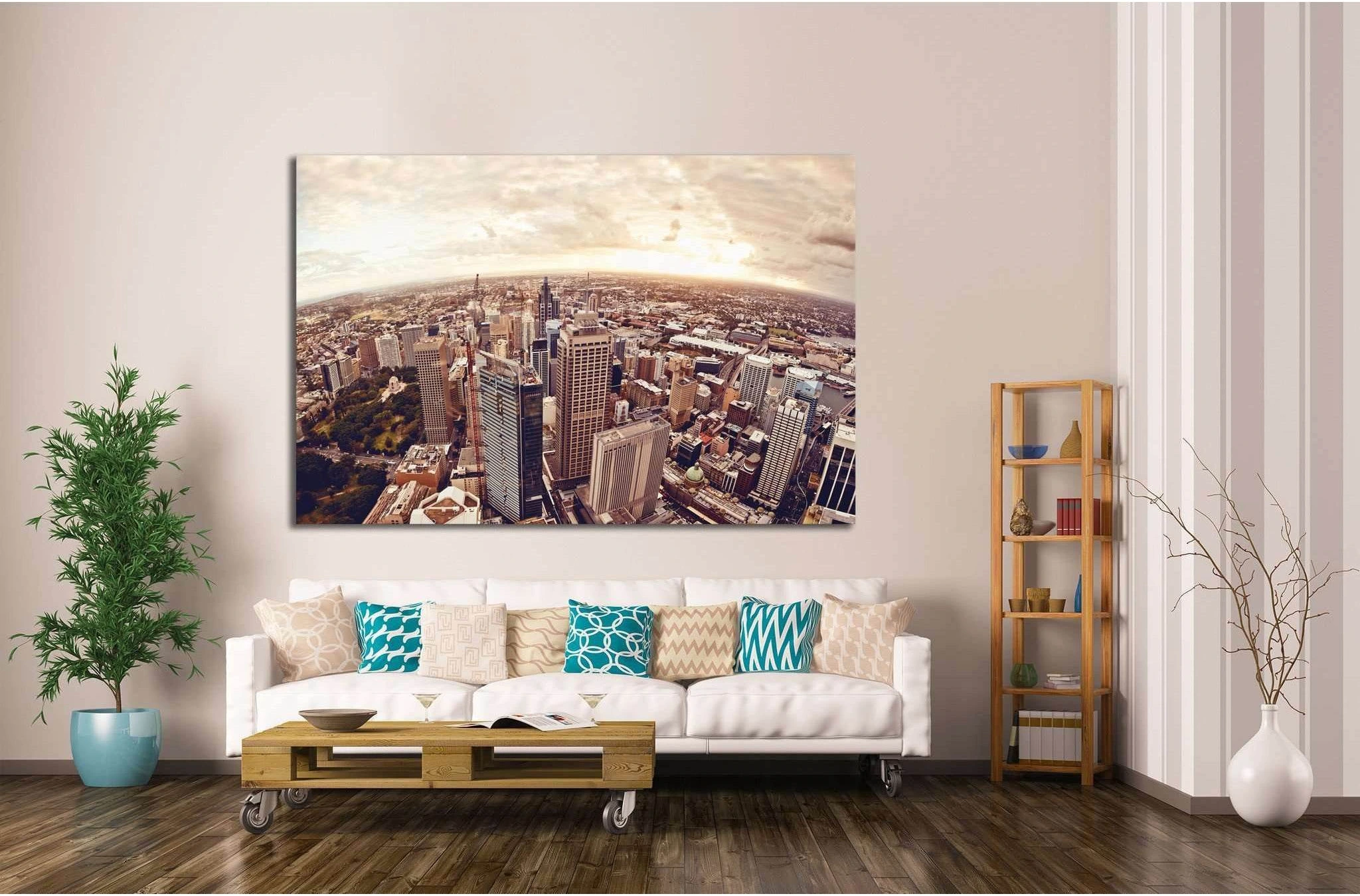 Aerial view of downtown Sydney, Australia №1130 Ready to Hang Canvas Print - Zellart Canvas Prints ALL_Products, s-1130