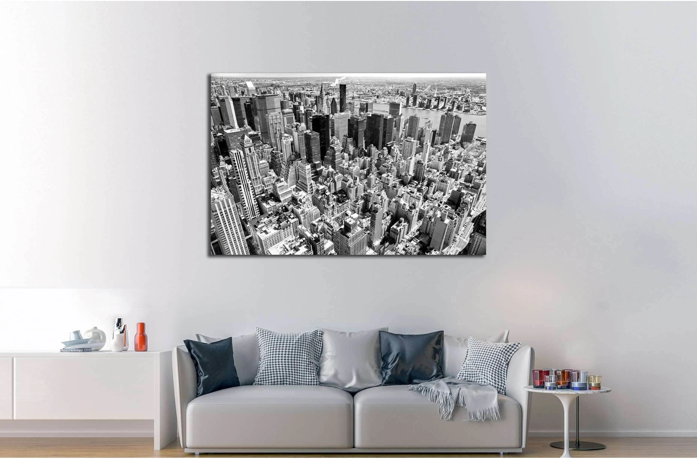 Aerial view of Manhattan, New York City. USA. №2621 Ready to Hang Canvas Print - Zellart Canvas Prints 0_NY_ART, ALL_Products, s-2621