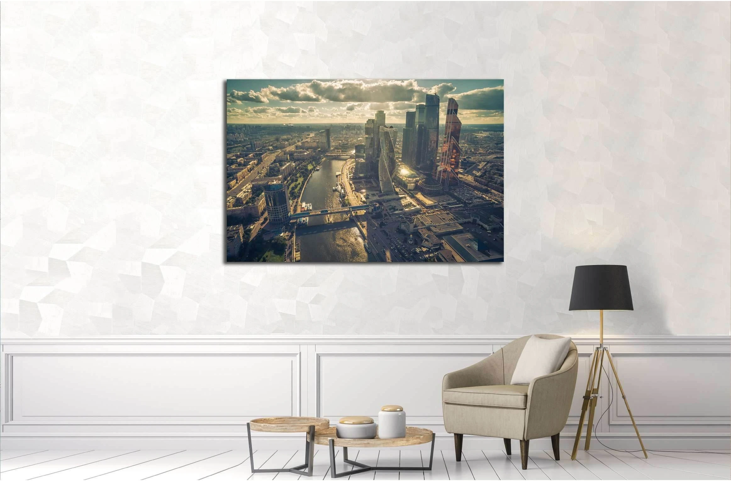 Aerial view of Moscow. The vintage photo №2982 Ready to Hang Canvas Print - Zellart Canvas Prints ALL_Products, s-2982