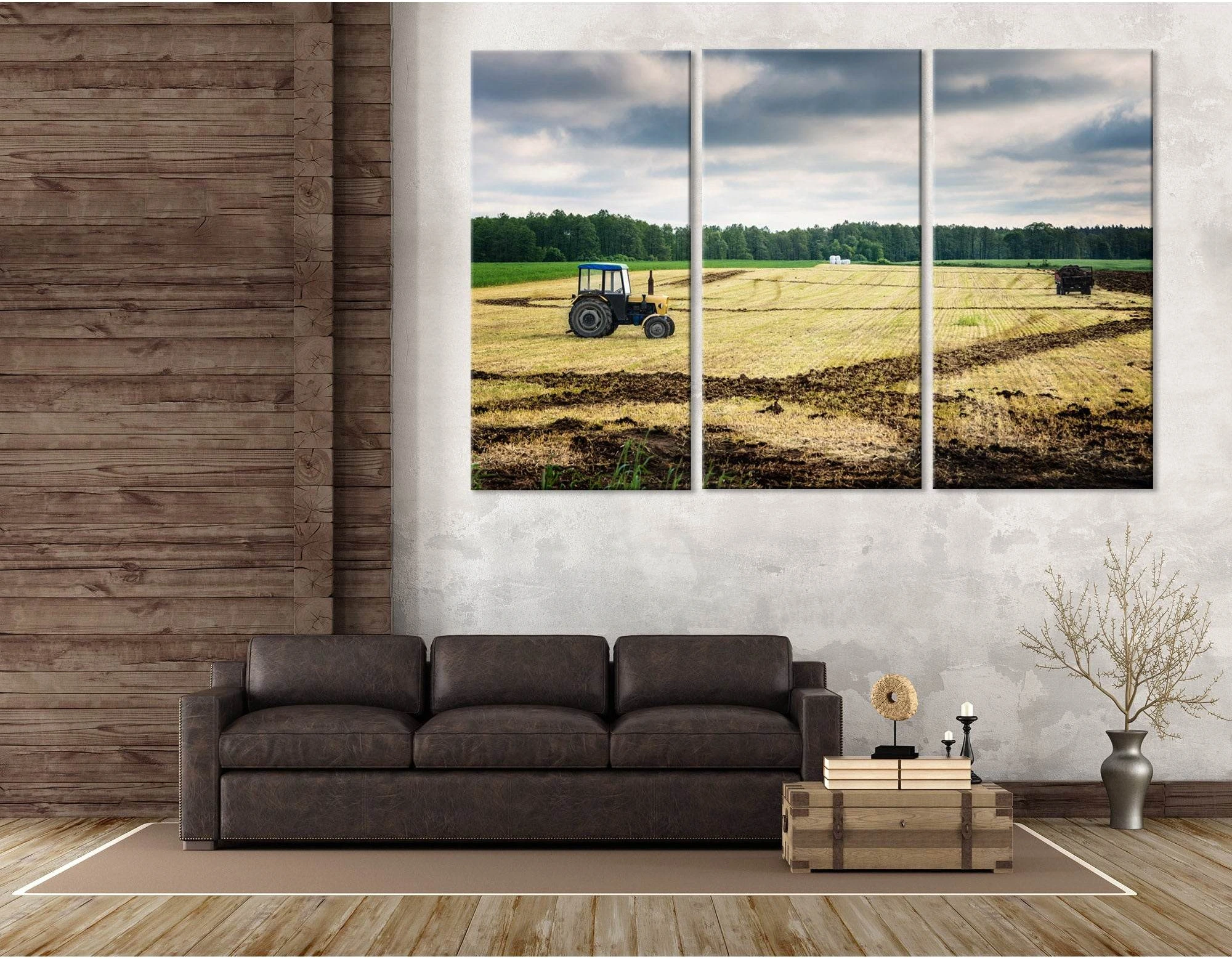 Agricultural Work On The Field In Poland №04238 Ready to Hang Canvas Print - Zellart Canvas Prints ALL_Products