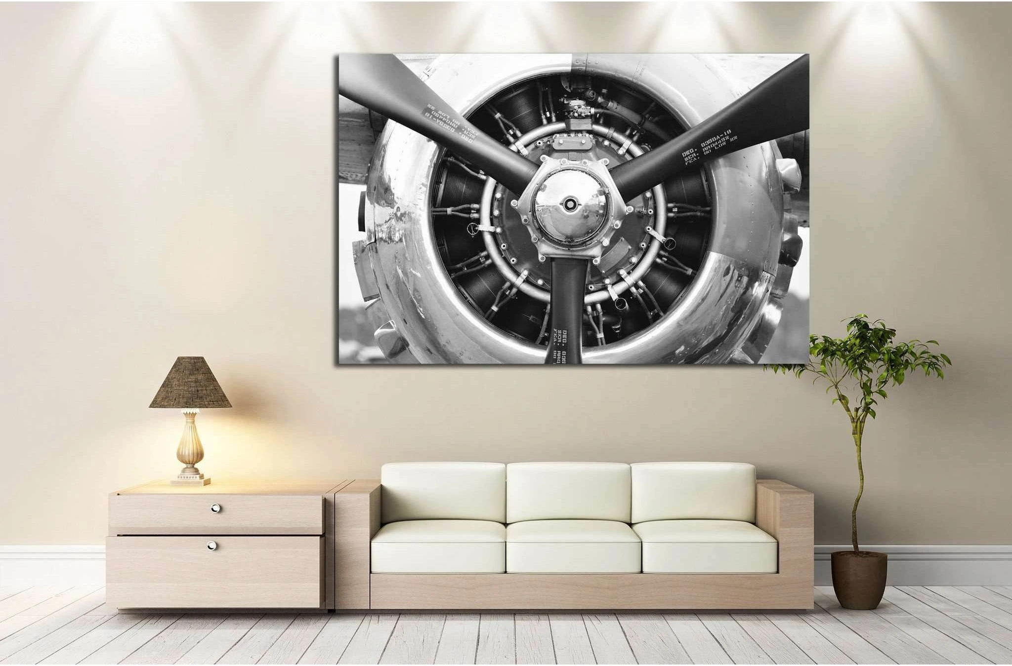 Aircraft Propeller №174 Ready to Hang Canvas Print - Zellart Canvas Prints ALL_Products, wd-174