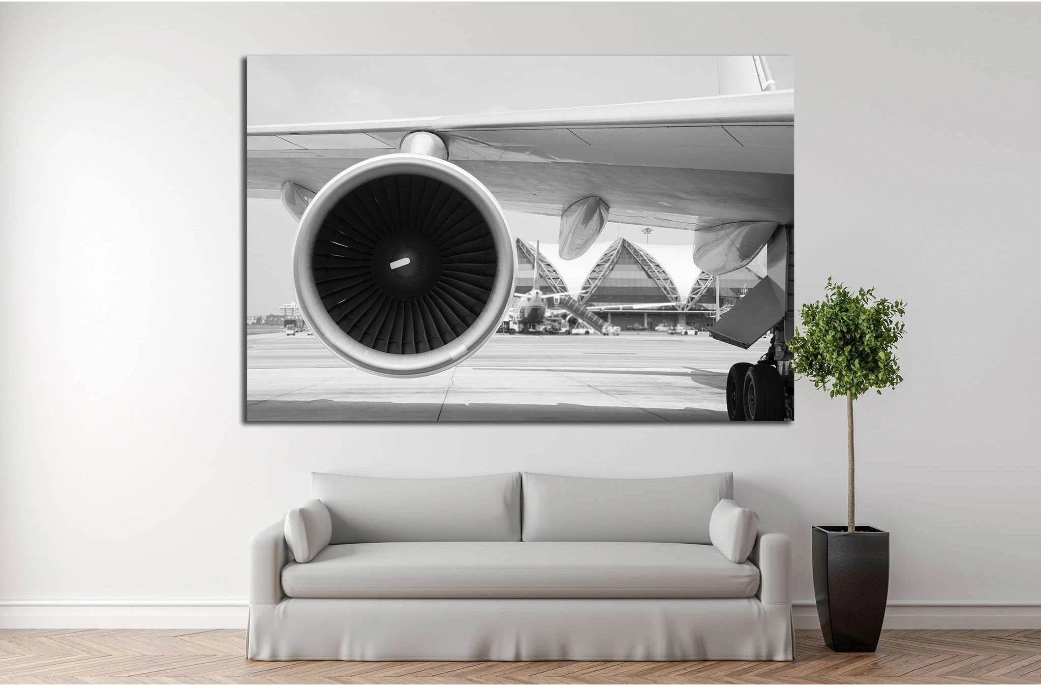 Airplane Turbine №171.1 Ready to Hang Canvas Print - Zellart Canvas Prints ALL_Products, wd-171