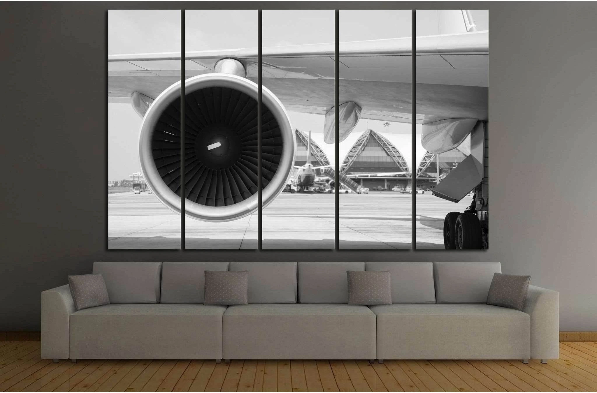 Airplane Turbine №171.1 Ready to Hang Canvas Print - Zellart Canvas Prints ALL_Products, wd-171