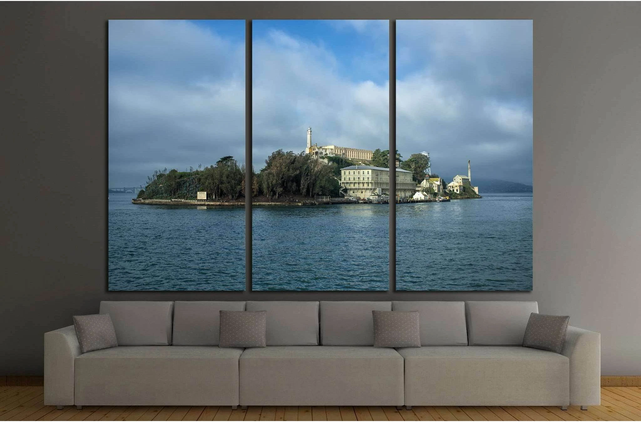 Alcatraz Island in San Francisco, USA №1945 Ready to Hang Canvas Print - Zellart Canvas Prints ALL_Products, s-1945
