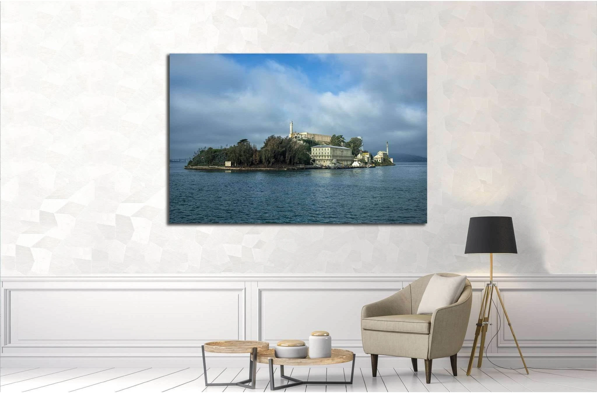 Alcatraz Island in San Francisco, USA №1945 Ready to Hang Canvas Print - Zellart Canvas Prints ALL_Products, s-1945