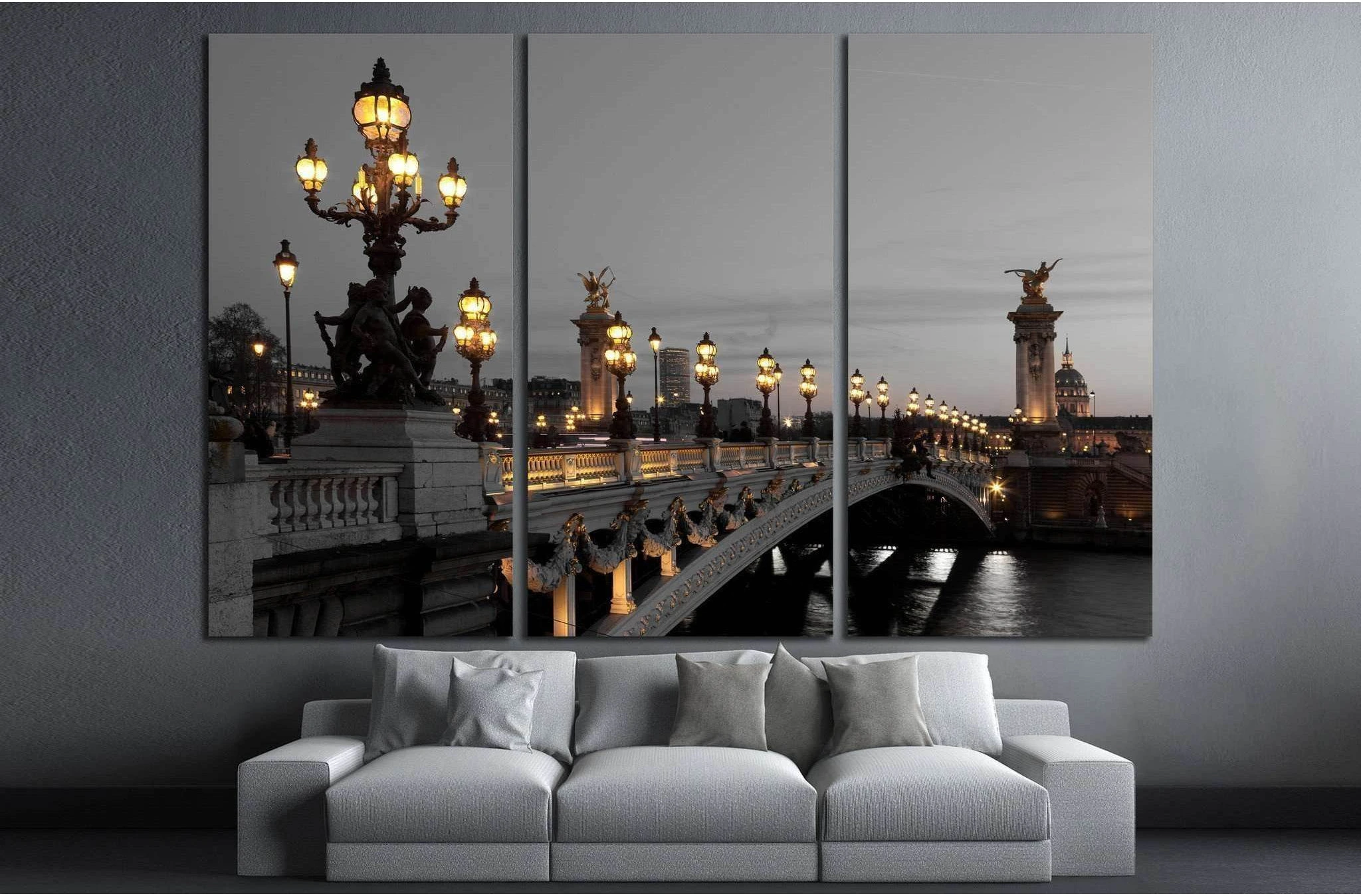 Alexander III bridge, Paris, France №1159 Ready to Hang Canvas Print - Zellart Canvas Prints ALL_Products, s-1159