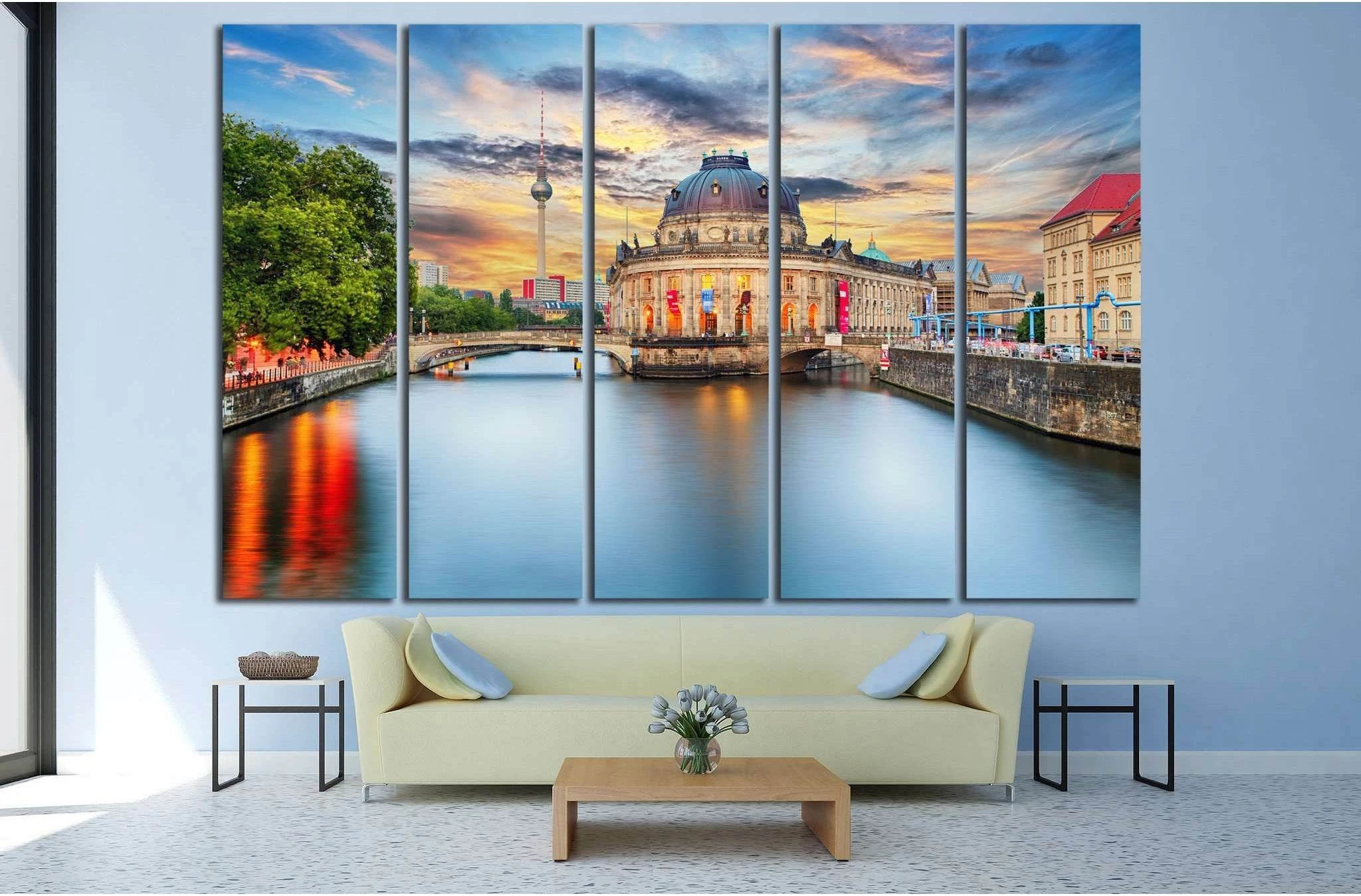 Alexanderplatz TV tower, Berlin, Germany №1189 Ready to Hang Canvas Print - Zellart Canvas Prints ALL_Products, s-1189