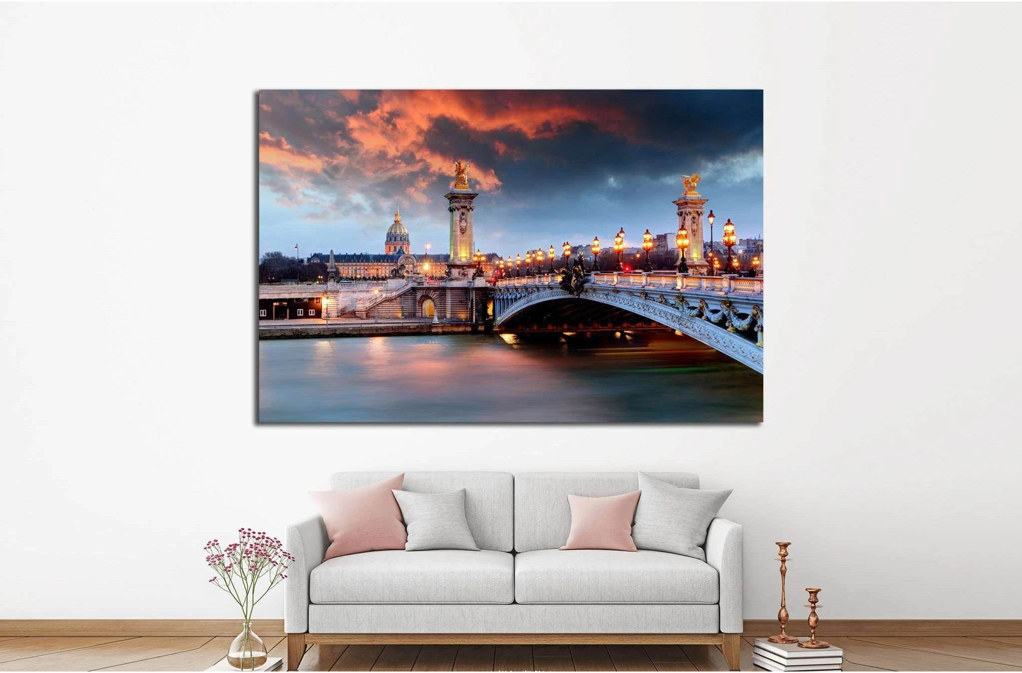 Alexandre 3 Bridge, Paris, France №1183 Ready to Hang Canvas Print - Zellart Canvas Prints ALL_Products, s-1183