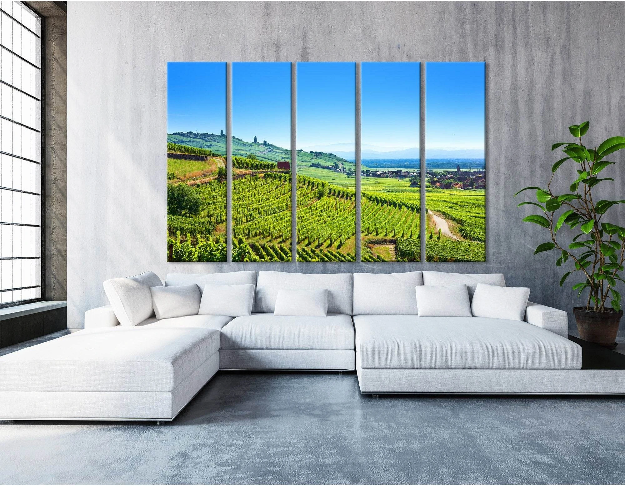 Alsace Fruit Valley Landscape №04217 Ready to Hang Canvas Print - Zellart Canvas Prints ALL_Products