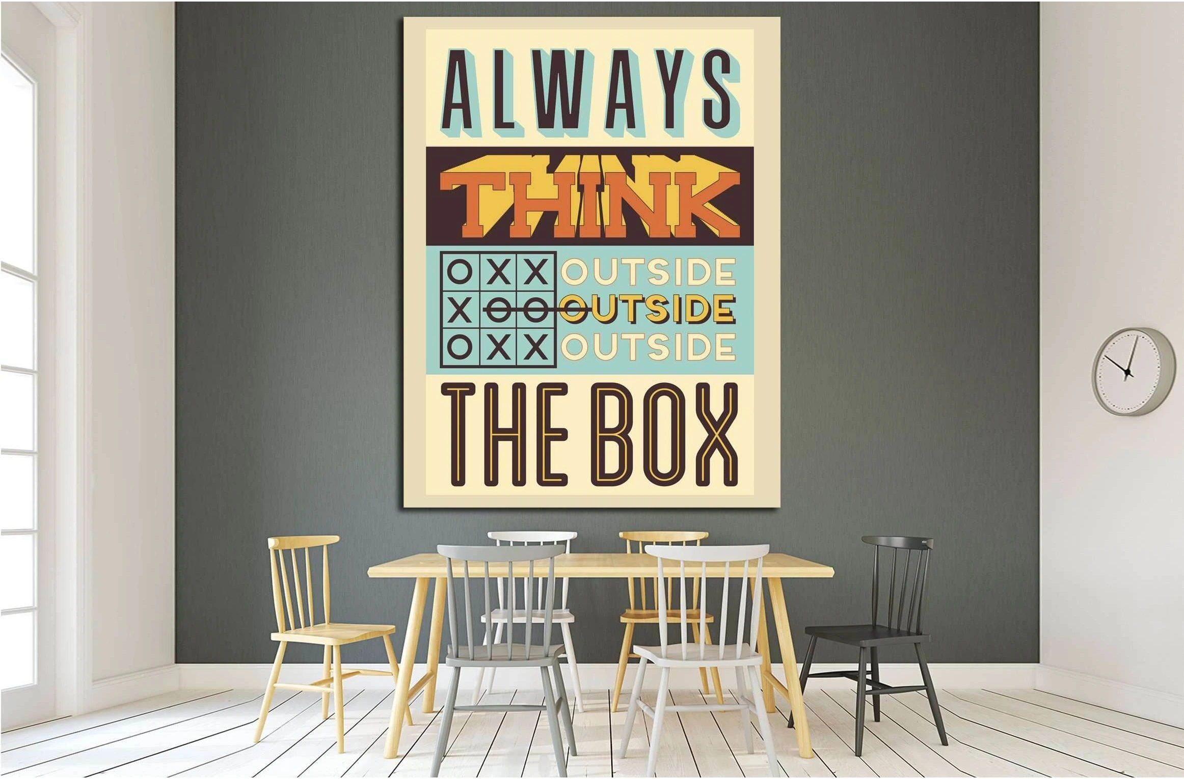 always think №4546 Ready to Hang Canvas Print - Zellart Canvas Prints ALL_Products, s-4546