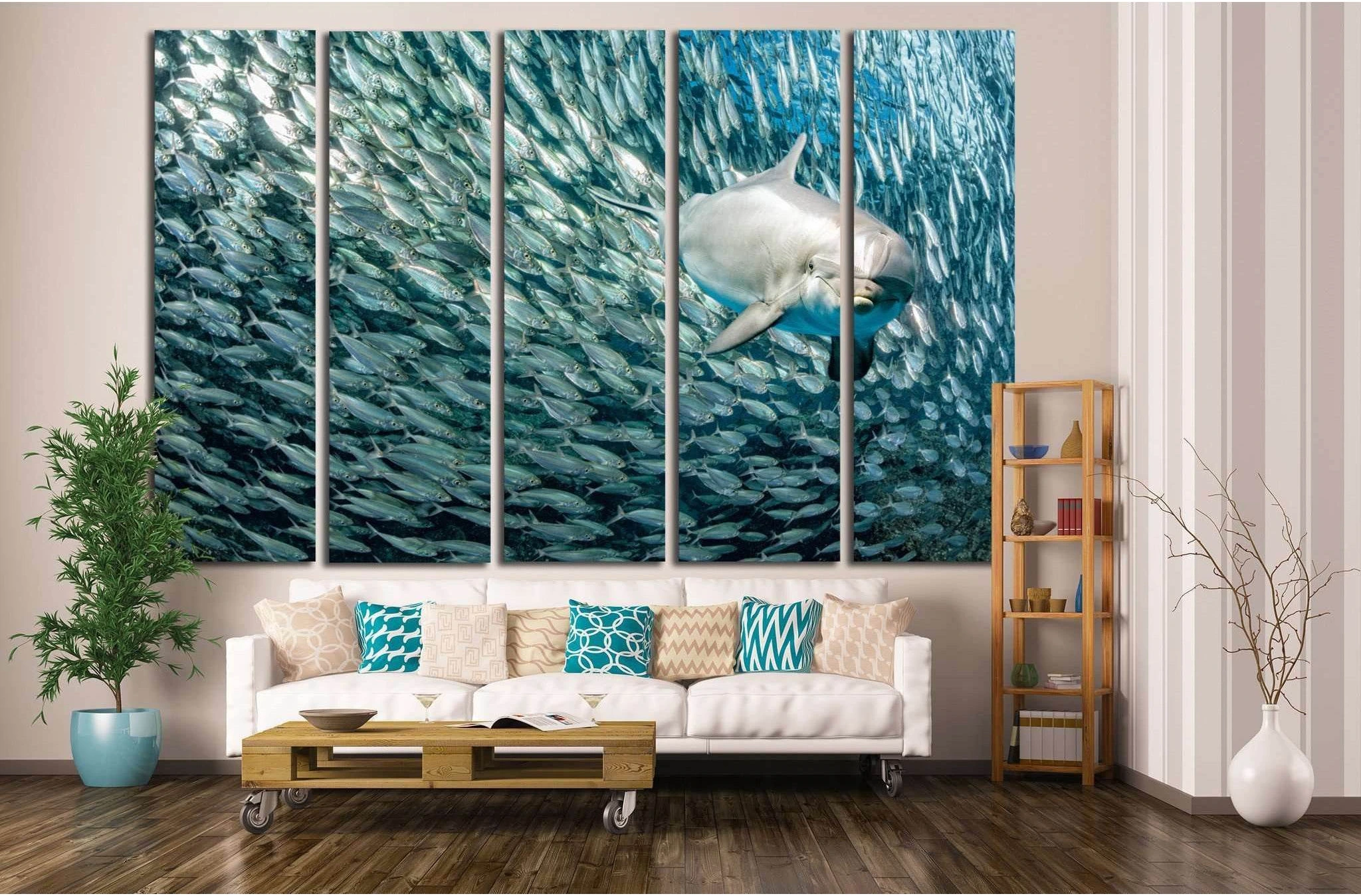 Amazing Dolphin №508 Ready to Hang Canvas Print - Zellart Canvas Prints ALL_Products, s-508
