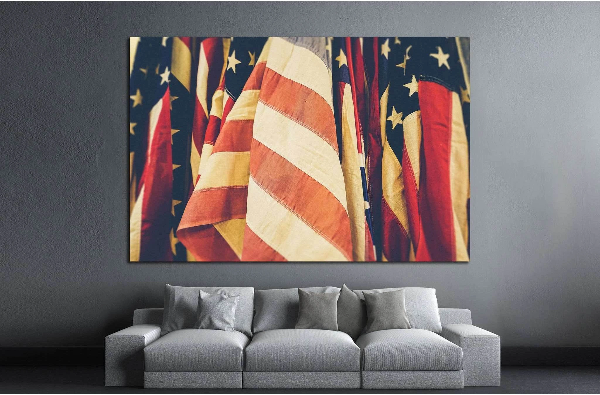 American Flag №1294 Ready to Hang Canvas Print - Zellart Canvas Prints ALL_Products, s-1294