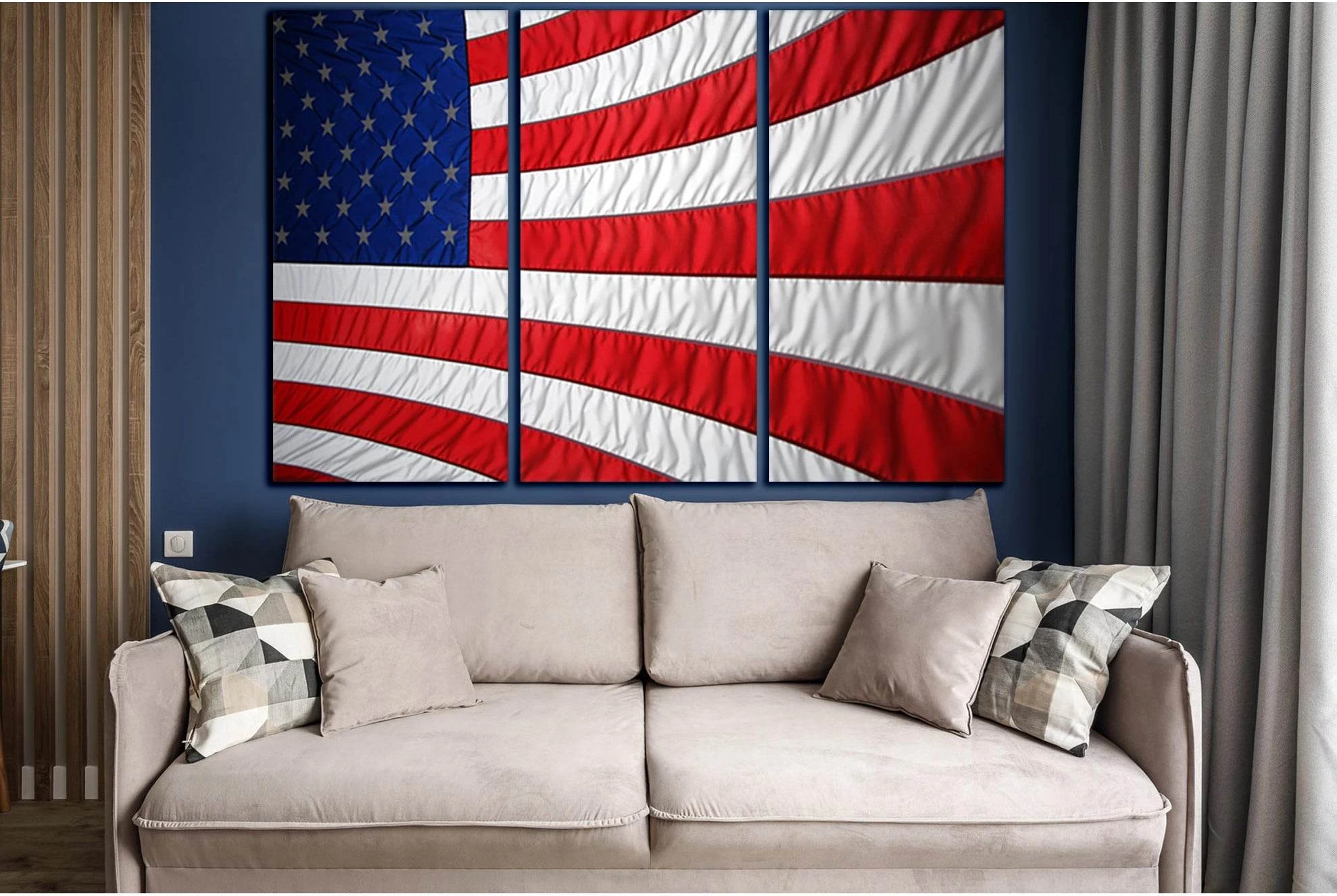 American Flag №SL1210 Ready to Hang Canvas Print - Zellart Canvas Prints 0new, ALL_Products, Flags