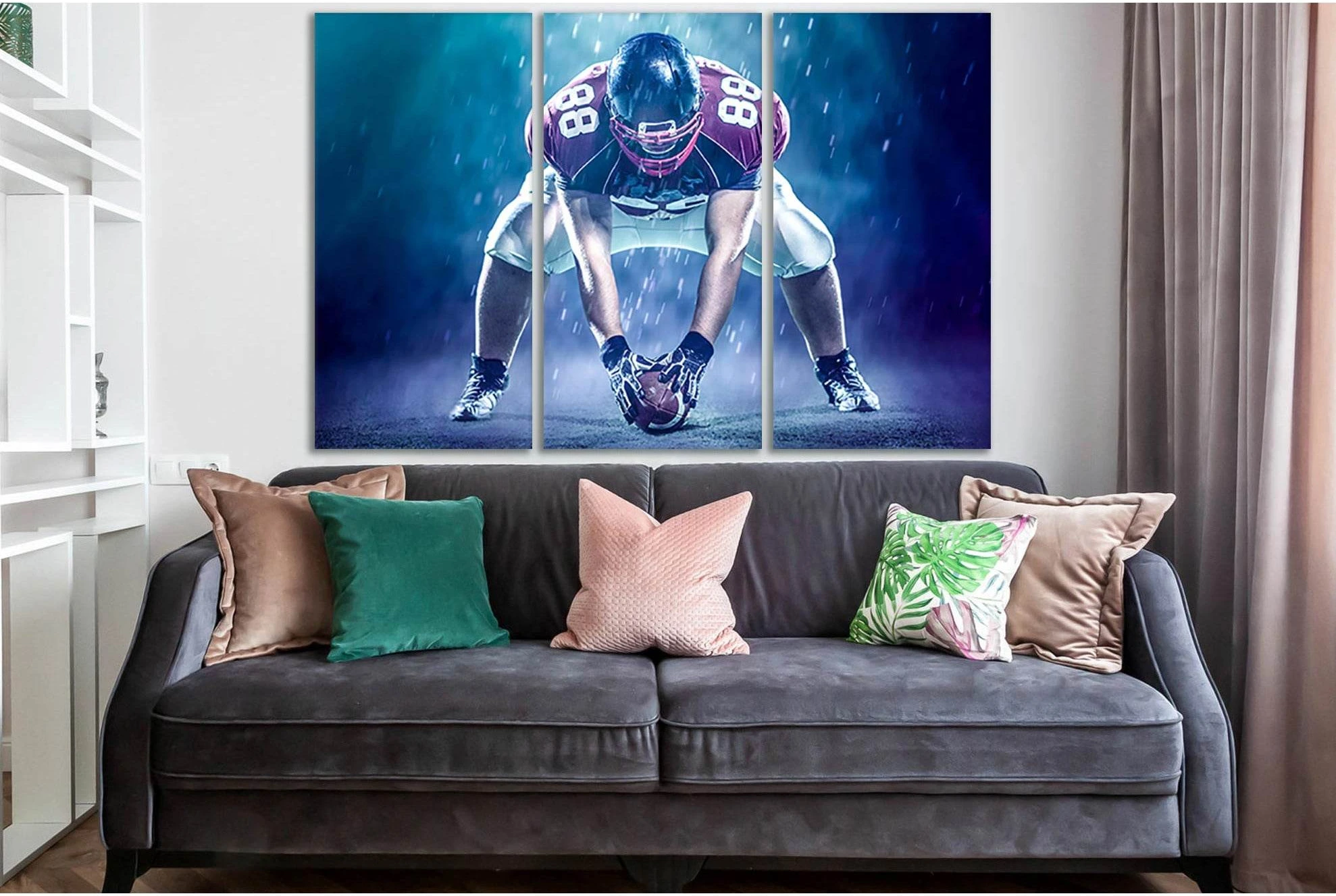 American Football Game Moment №SL916 Ready to Hang Canvas Print - Zellart Canvas Prints 0new, ALL_Products, Sports & Motivation