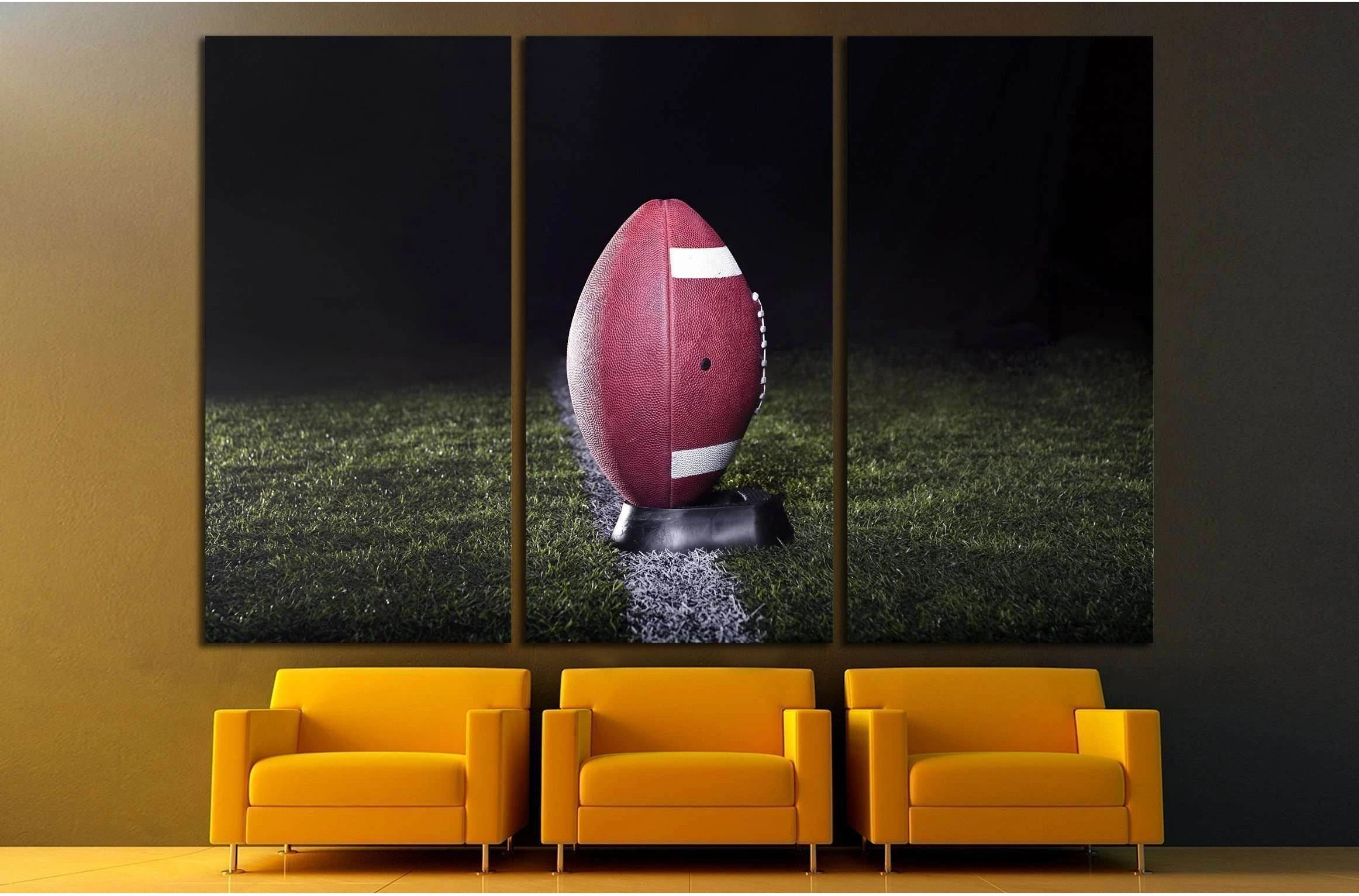 American Football Ready for kickoff №2126 Ready to Hang Canvas Print - Zellart Canvas Prints ALL_Products, s-2126