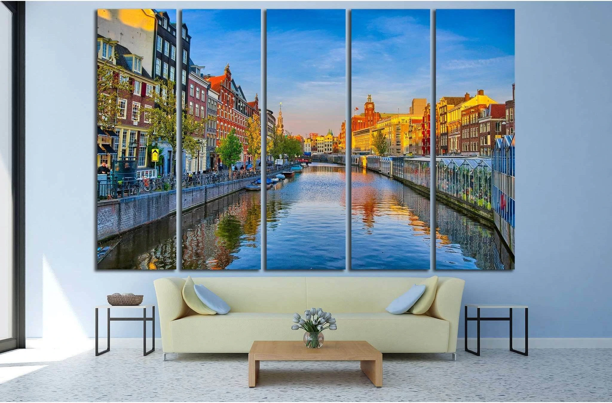AMSTERDAM, HOLLAND №1187 Ready to Hang Canvas Print - Zellart Canvas Prints ALL_Products, s-1187