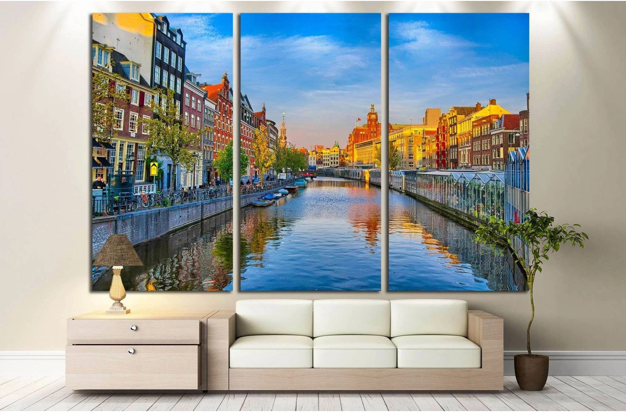 AMSTERDAM, HOLLAND №1187 Ready to Hang Canvas Print - Zellart Canvas Prints ALL_Products, s-1187