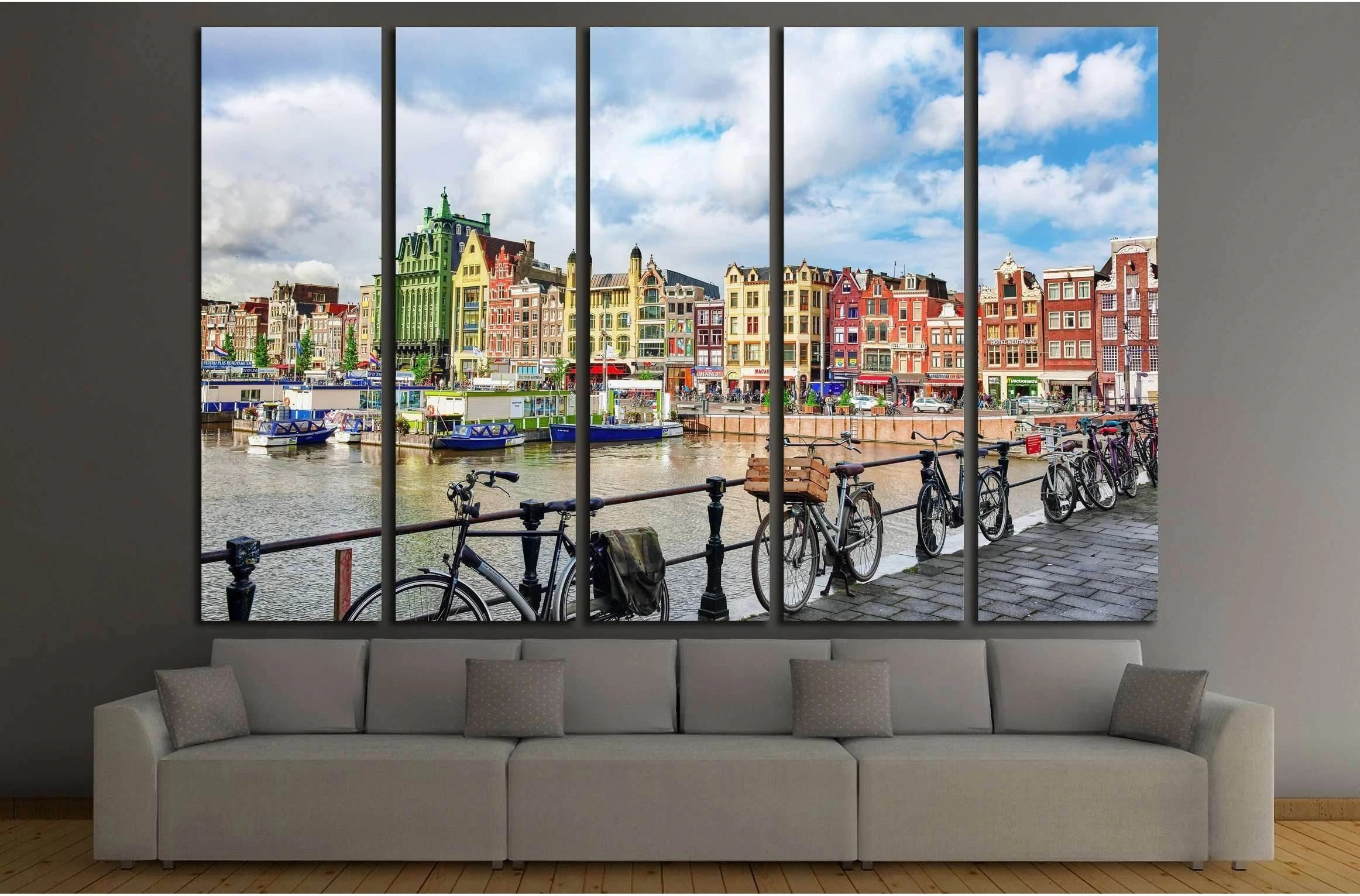 AMSTERDAM, NETHERLANDS №2188 Ready to Hang Canvas Print - Zellart Canvas Prints ALL_Products, s-2188