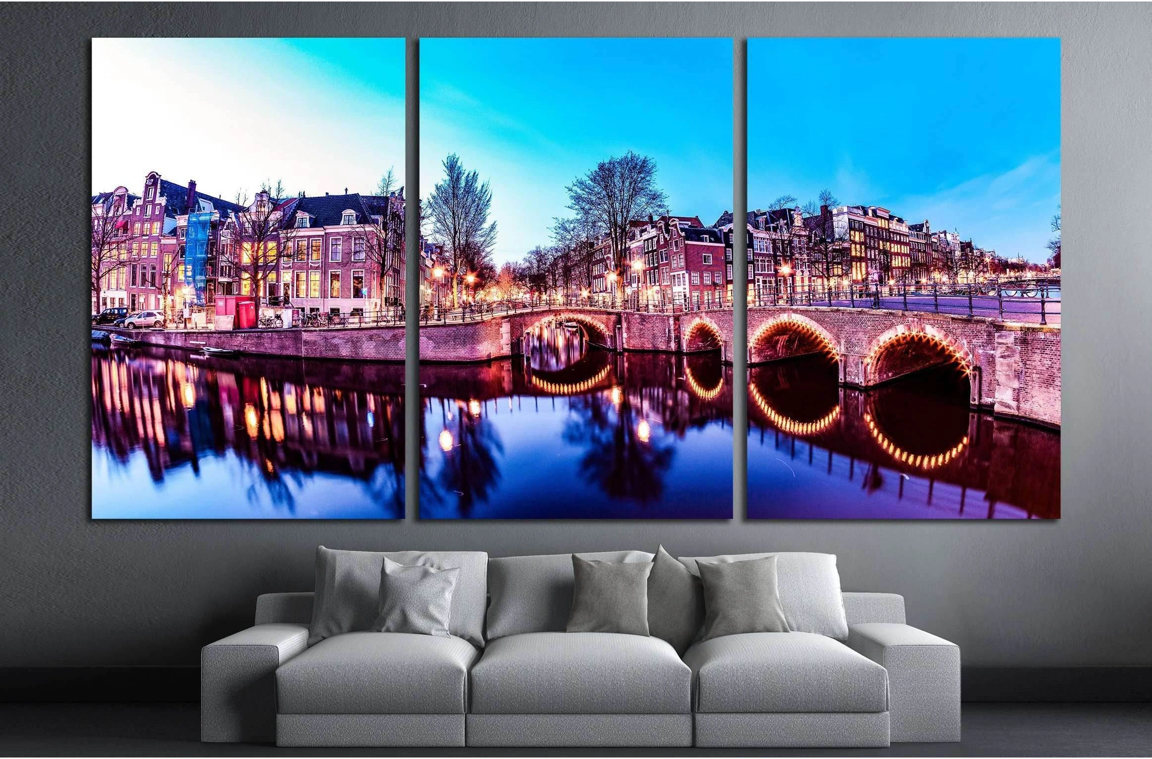 Amsterdam Netherlands №2385 Ready to Hang Canvas Print - Zellart Canvas Prints ALL_Products, s-2385