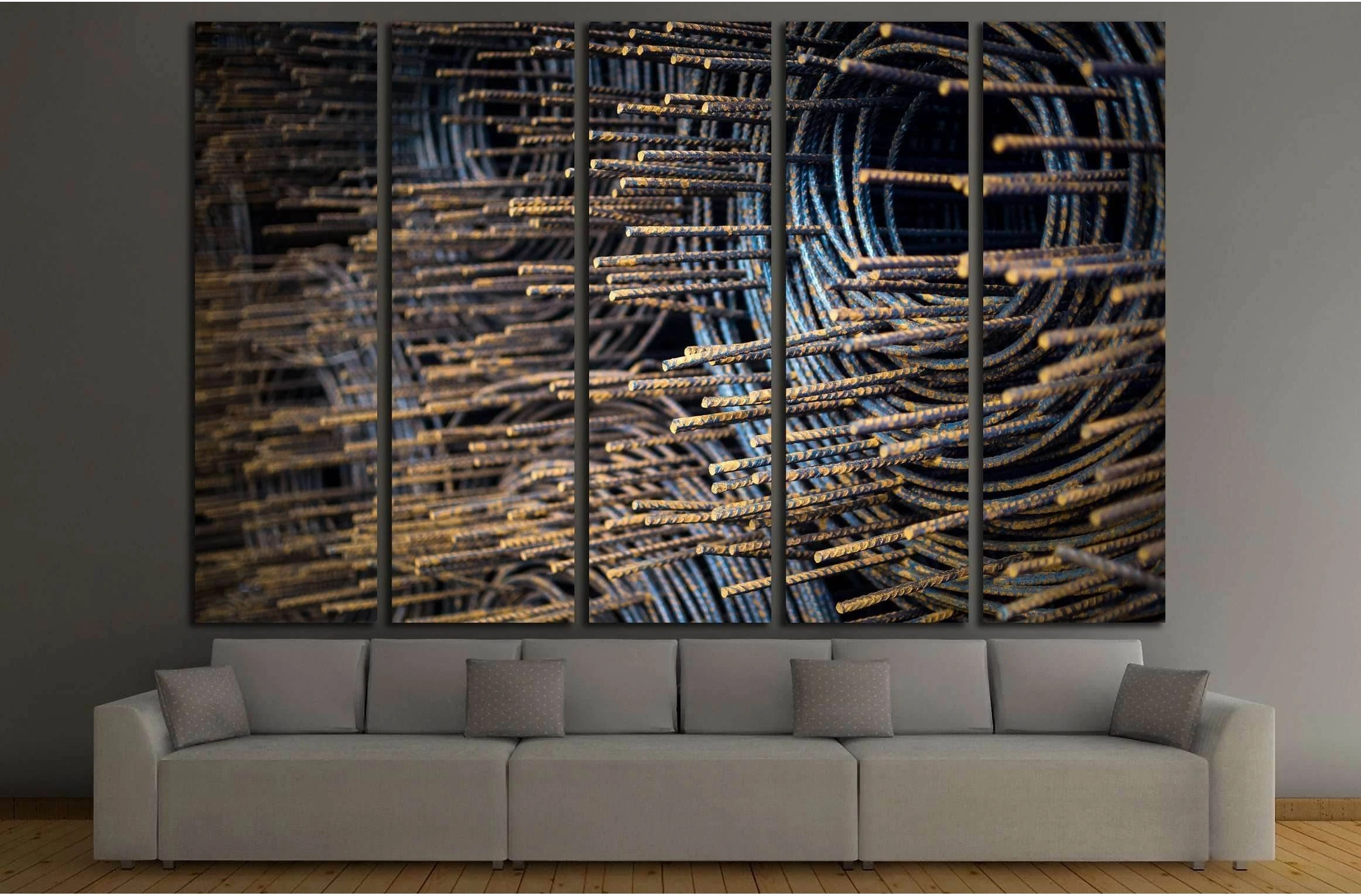 An Steel Bar rusty with Soft light №3241 Ready to Hang Canvas Print - Zellart Canvas Prints ALL_Products, s-3241