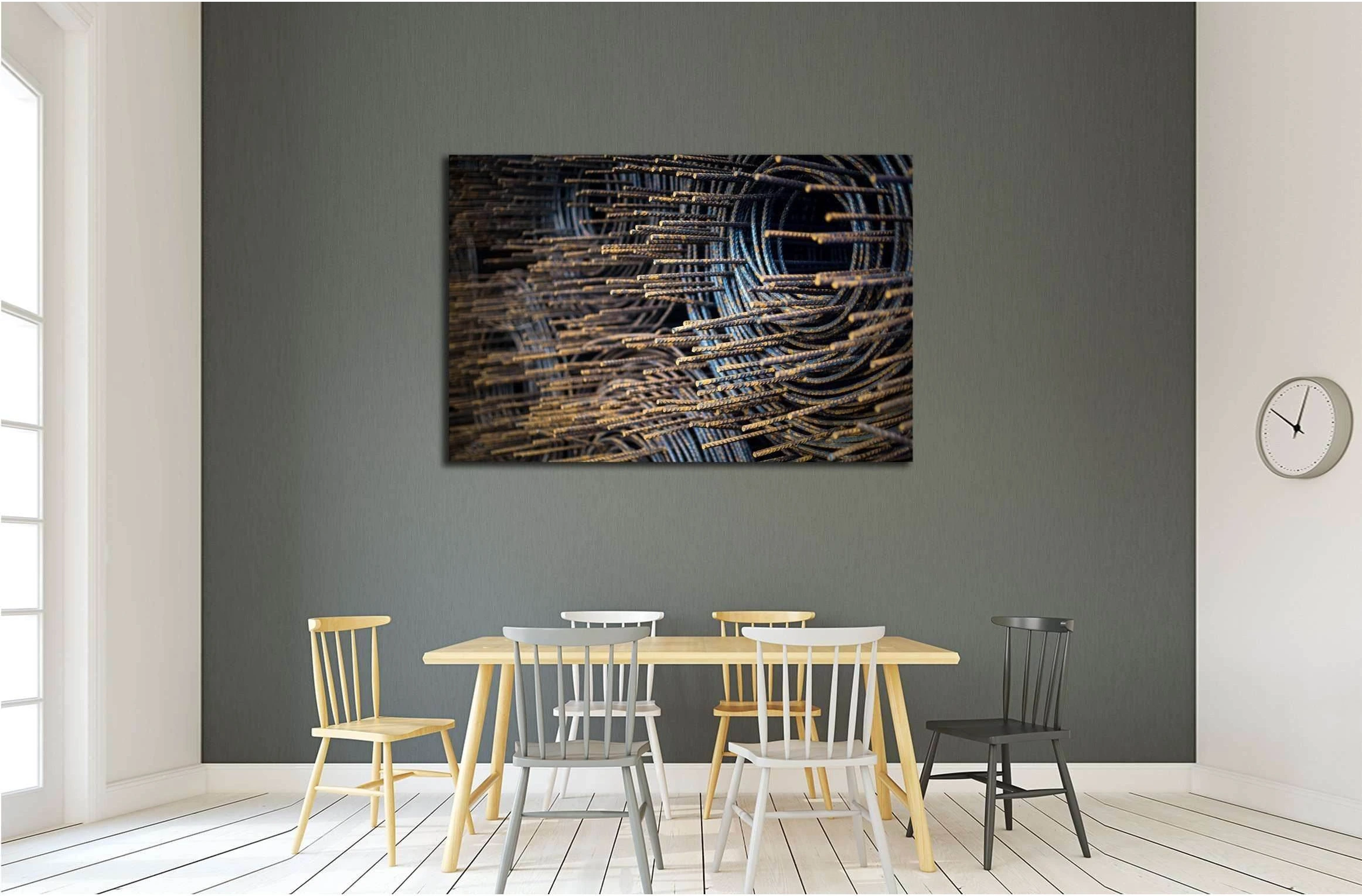 An Steel Bar rusty with Soft light №3241 Ready to Hang Canvas Print - Zellart Canvas Prints ALL_Products, s-3241