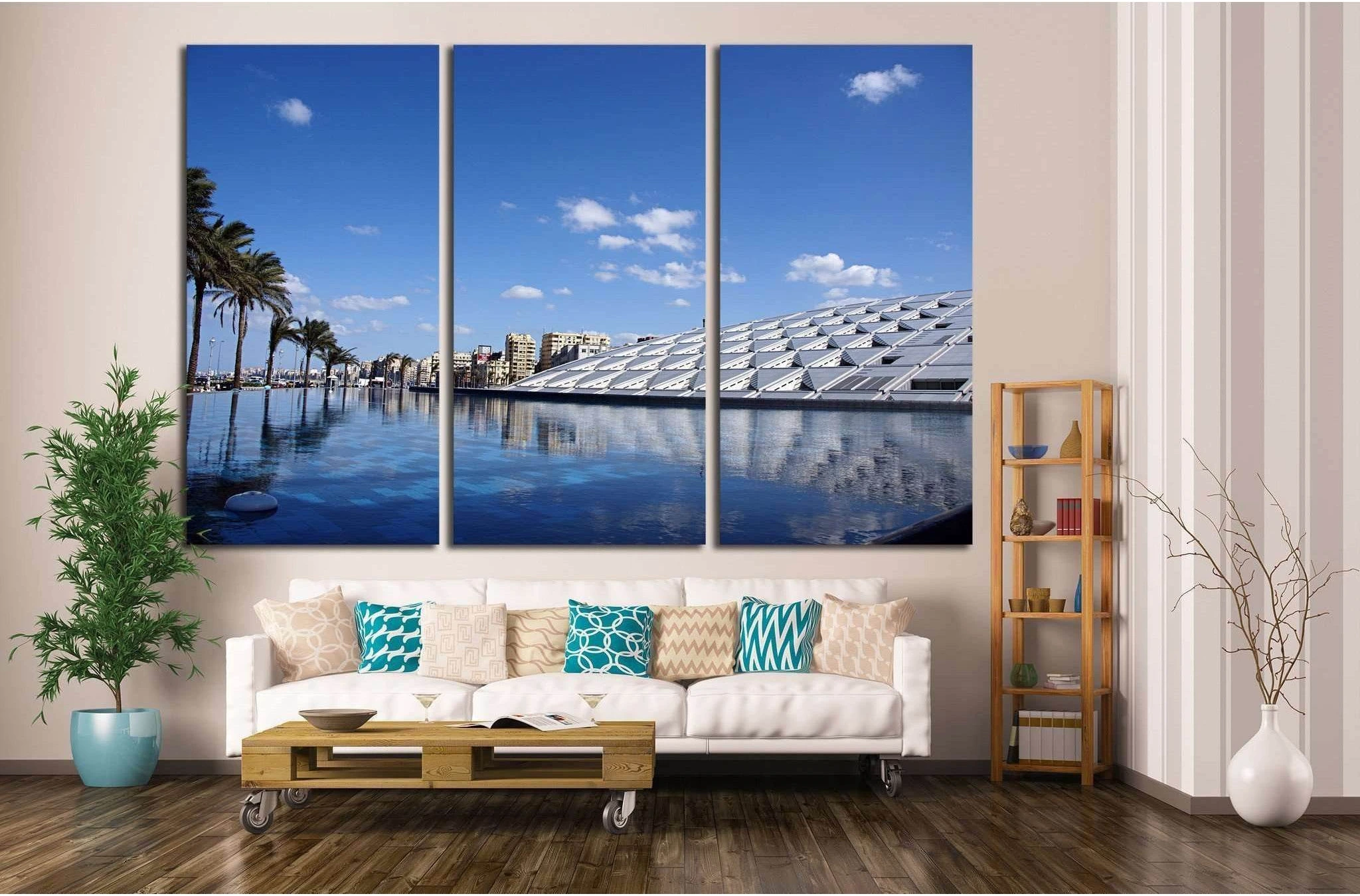 Ancient Egyptian Library in Alexandria, Egypt №1781 Ready to Hang Canvas Print - Zellart Canvas Prints ALL_Products, s-1781