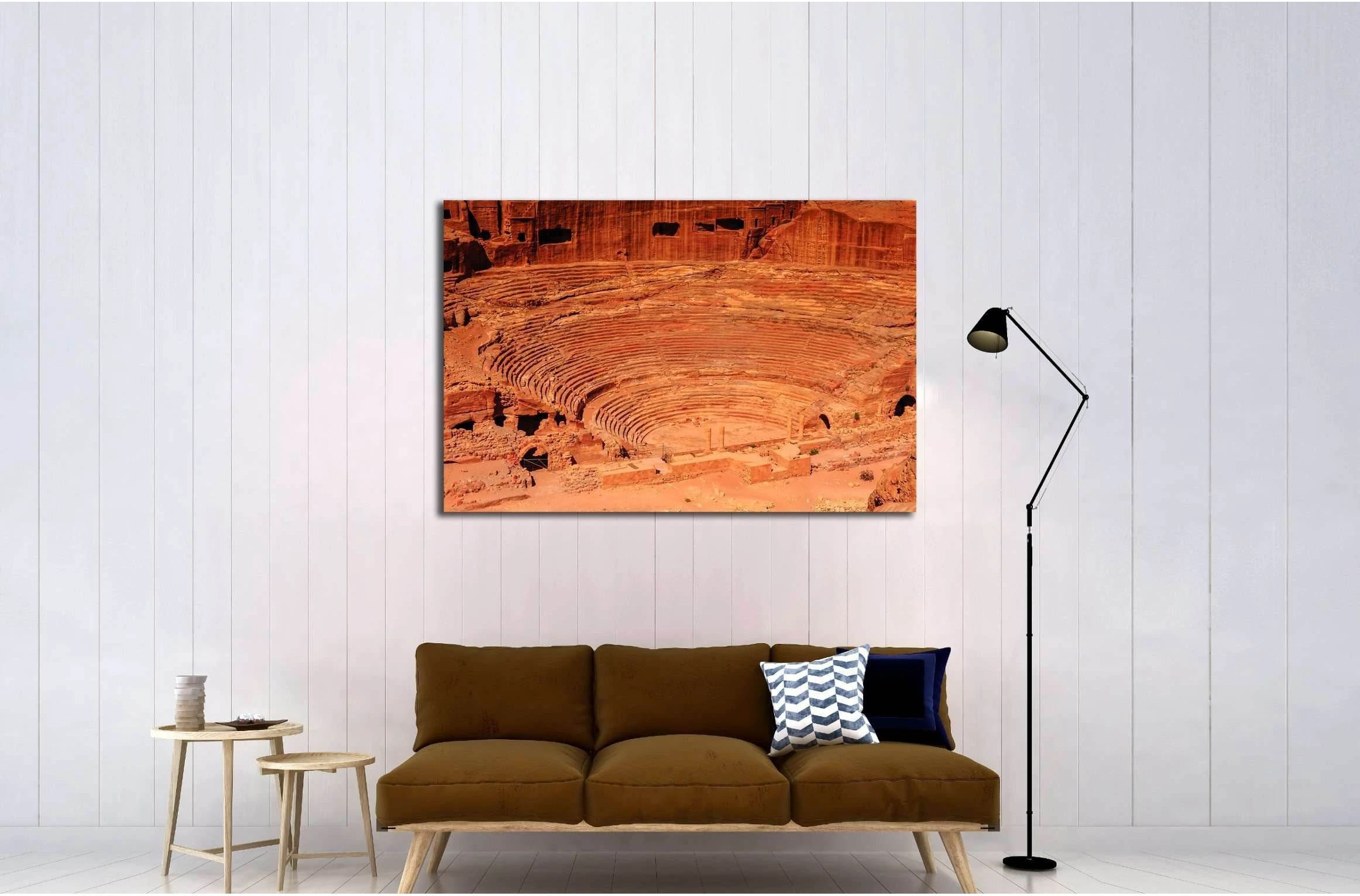 Ancient theater in Petra, Jordan №3144 Ready to Hang Canvas Print - Zellart Canvas Prints ALL_Products, s-3144