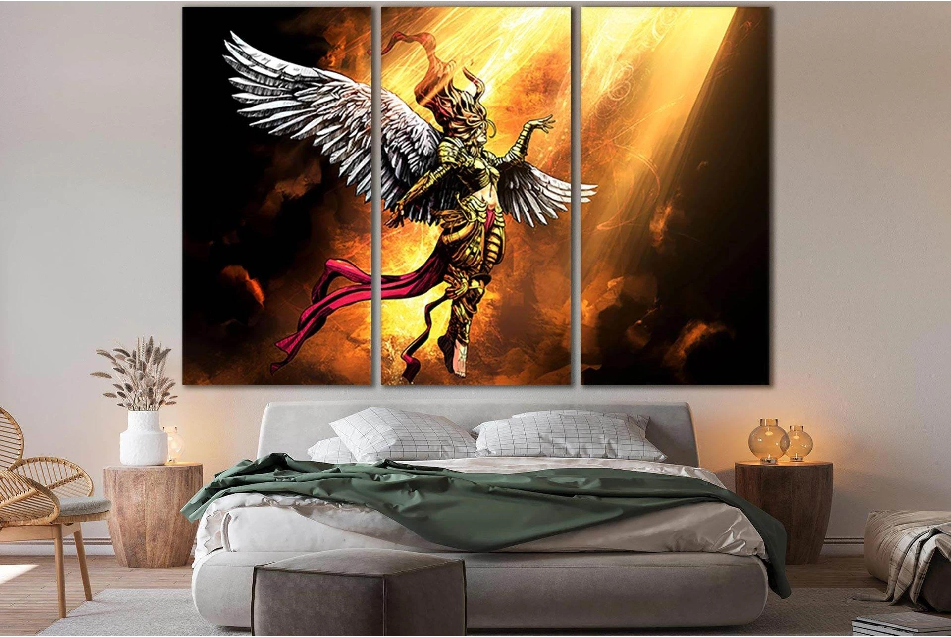 Angel Woman In The Light №SL1214 Ready to Hang Canvas Print - Zellart Canvas Prints 0new, ALL_Products, Fantasy And Sci Fi Wall Art