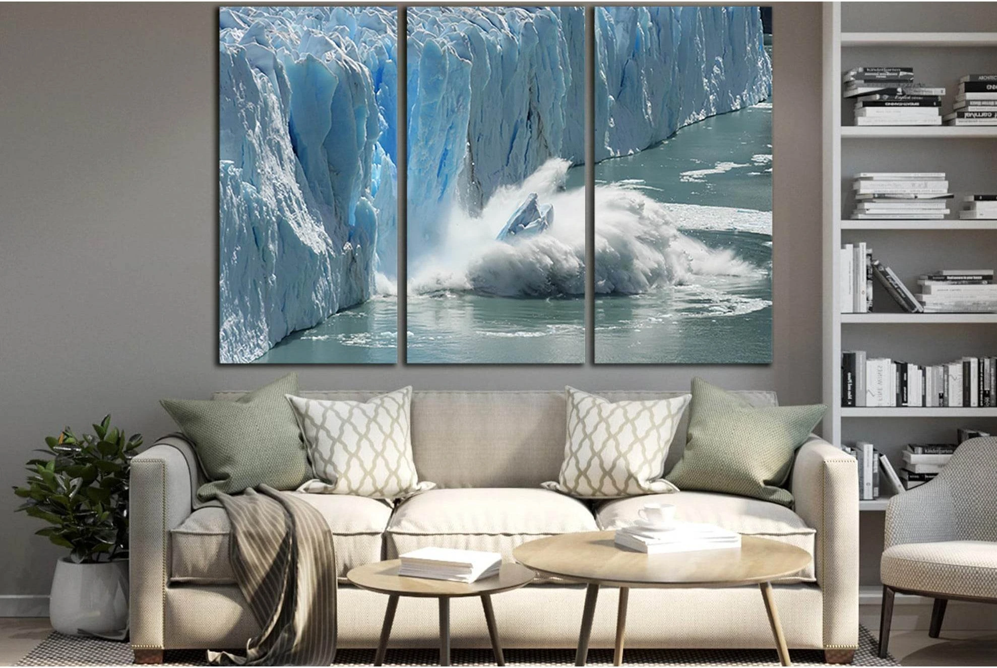 Antarctic Melting Glacier №SL1310 Ready to Hang Canvas Print - Zellart Canvas Prints 0new, ALL_Products, Glacials