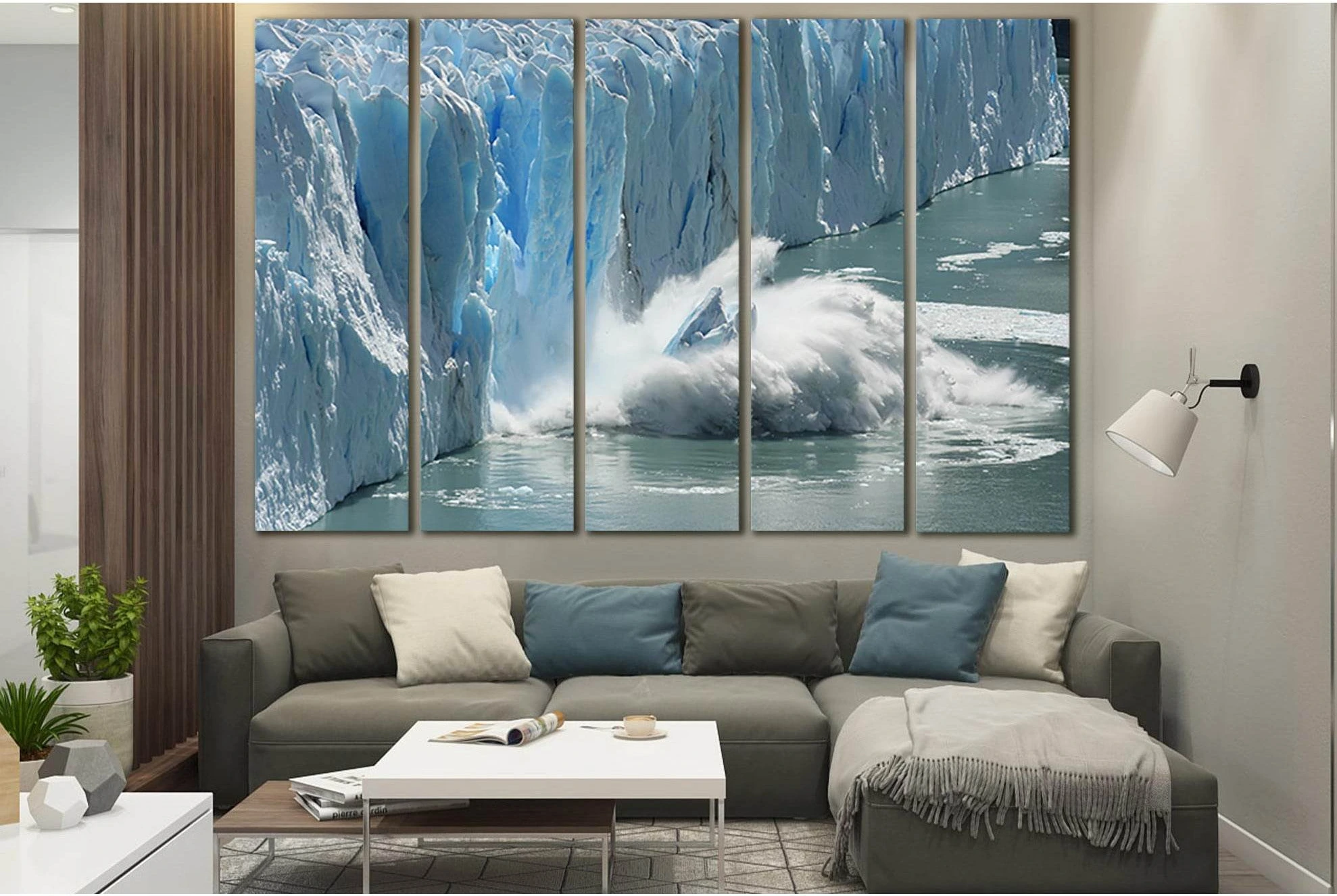 Antarctic Melting Glacier №SL1310 Ready to Hang Canvas Print - Zellart Canvas Prints 0new, ALL_Products, Glacials