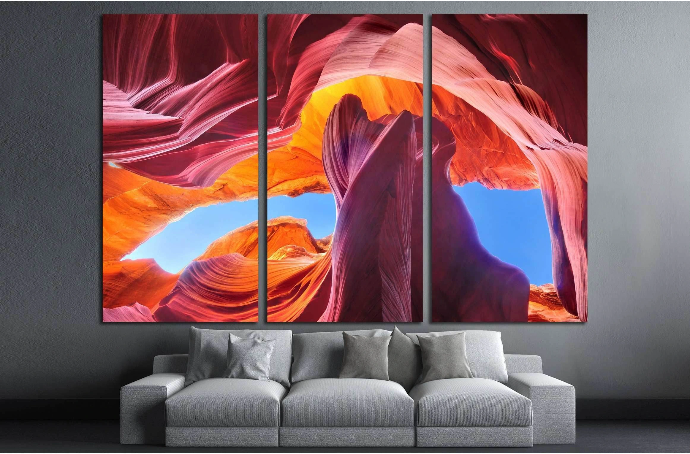 Antelope Canyon in the Navajo Reservation near Page, Arizona USA №2704 Ready to Hang Canvas Print - Zellart Canvas Prints ALL_Products, s-2704