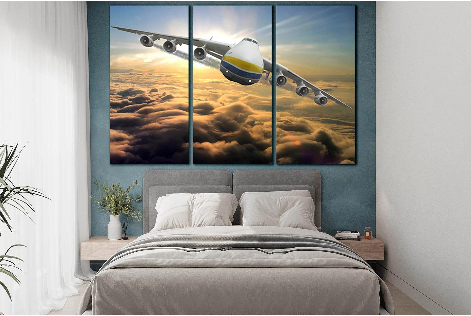 Antonov An 225 Mriya №SL1430 Ready to Hang Canvas Print - Zellart Canvas Prints 0new, ALL_Products, Engine