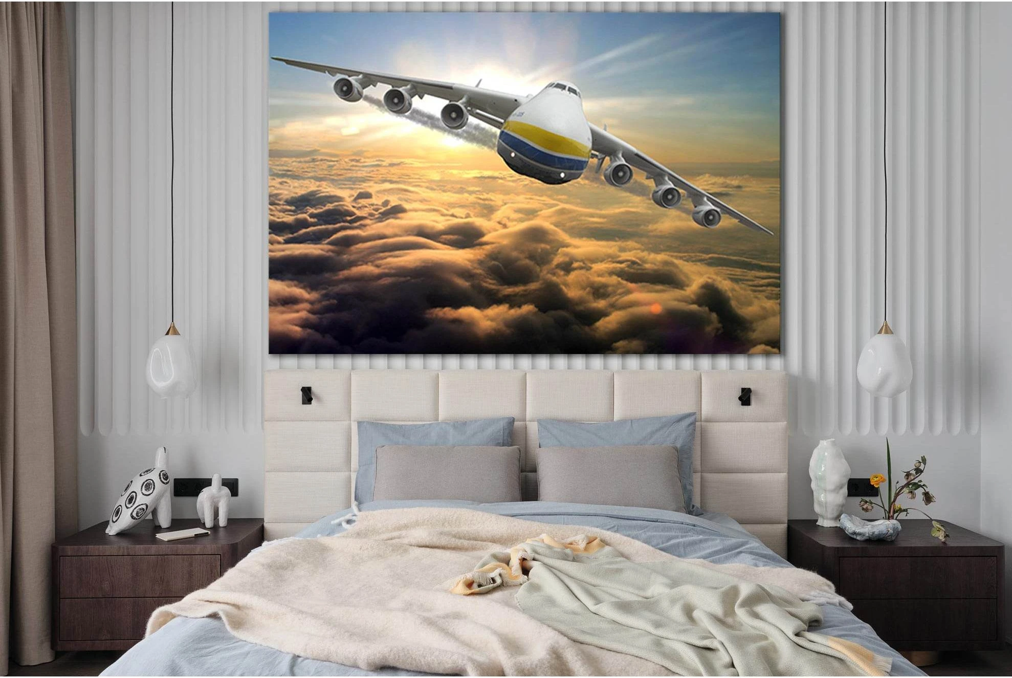 Antonov An 225 Mriya №SL1430 Ready to Hang Canvas Print - Zellart Canvas Prints 0new, ALL_Products, Engine